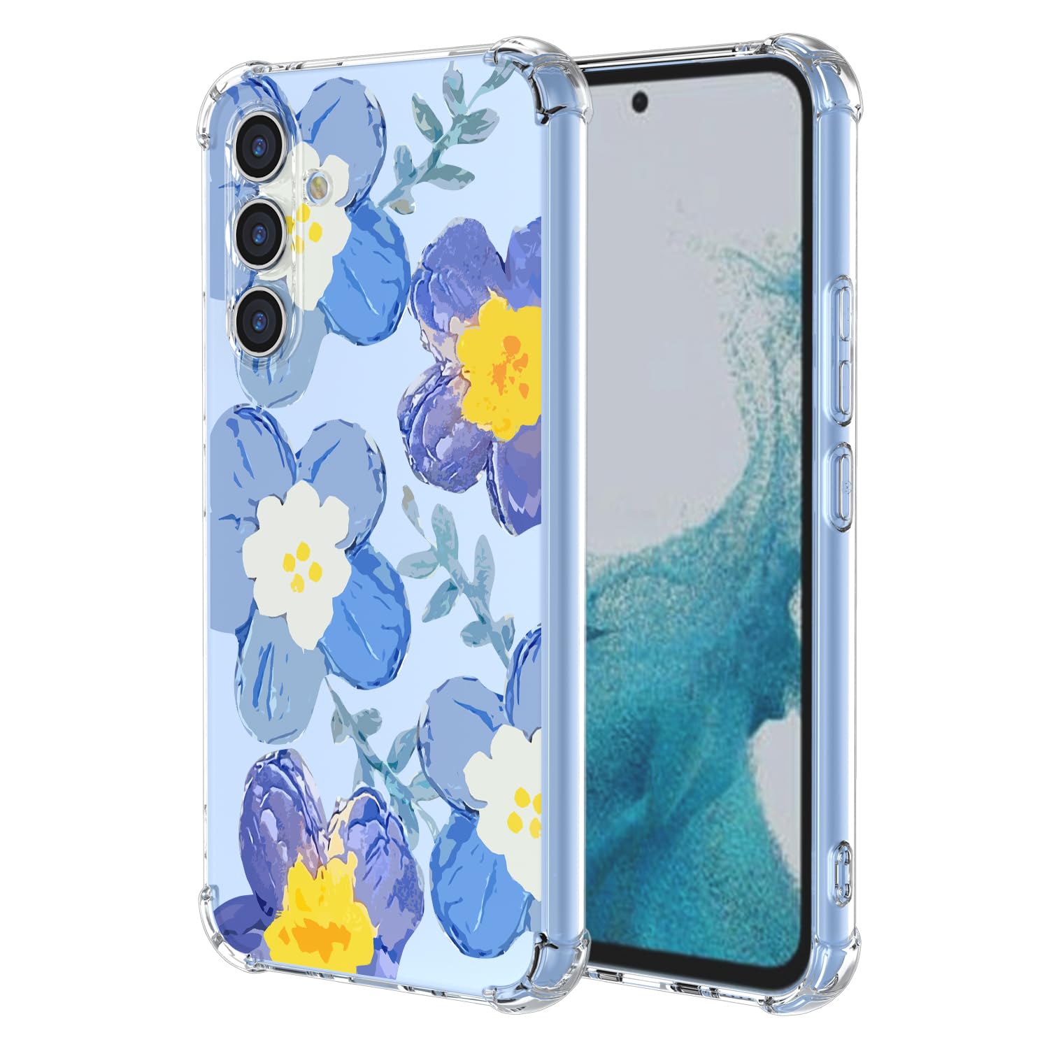 Callyue Case for Samsung Galaxy A54 5G, Colorful Pattern Design, Protective Case Clear Slim Soft, Fashionable Designs for Women Girls, Oil Painting