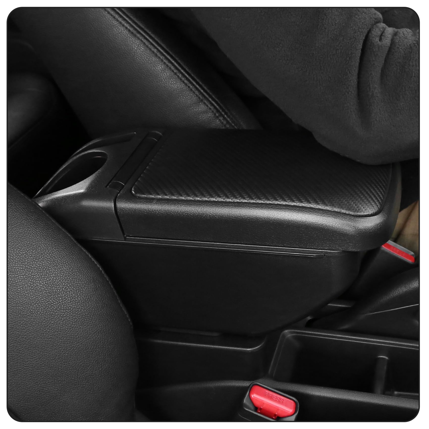 YJYWZH Compatible with Seat Ibiza 6j Apoyabrazos Ibiza 4 IV 2008-2016 Coche Interior Reposabrazos Consola Central Soporte de Brazo Caja de Almacenamiento