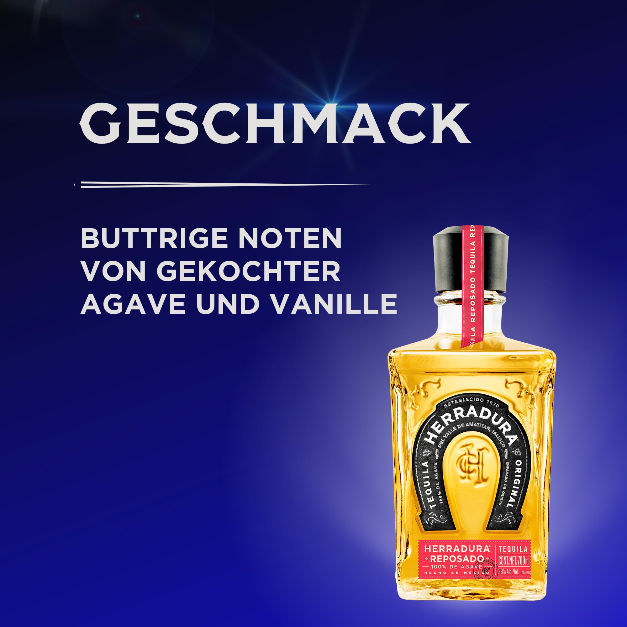 Herradura Reposado 70cl – Tequila invecchiata in botte per 11 mesi. 40% vol.