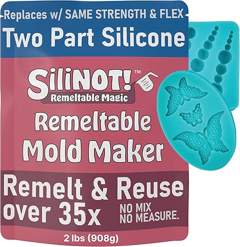 Kit de fabricación de moldes de silicona extraíble de 2 libras. - Más fácil que el molde de silicona. Reutilización 30x, sin mezcla, no tóxico,