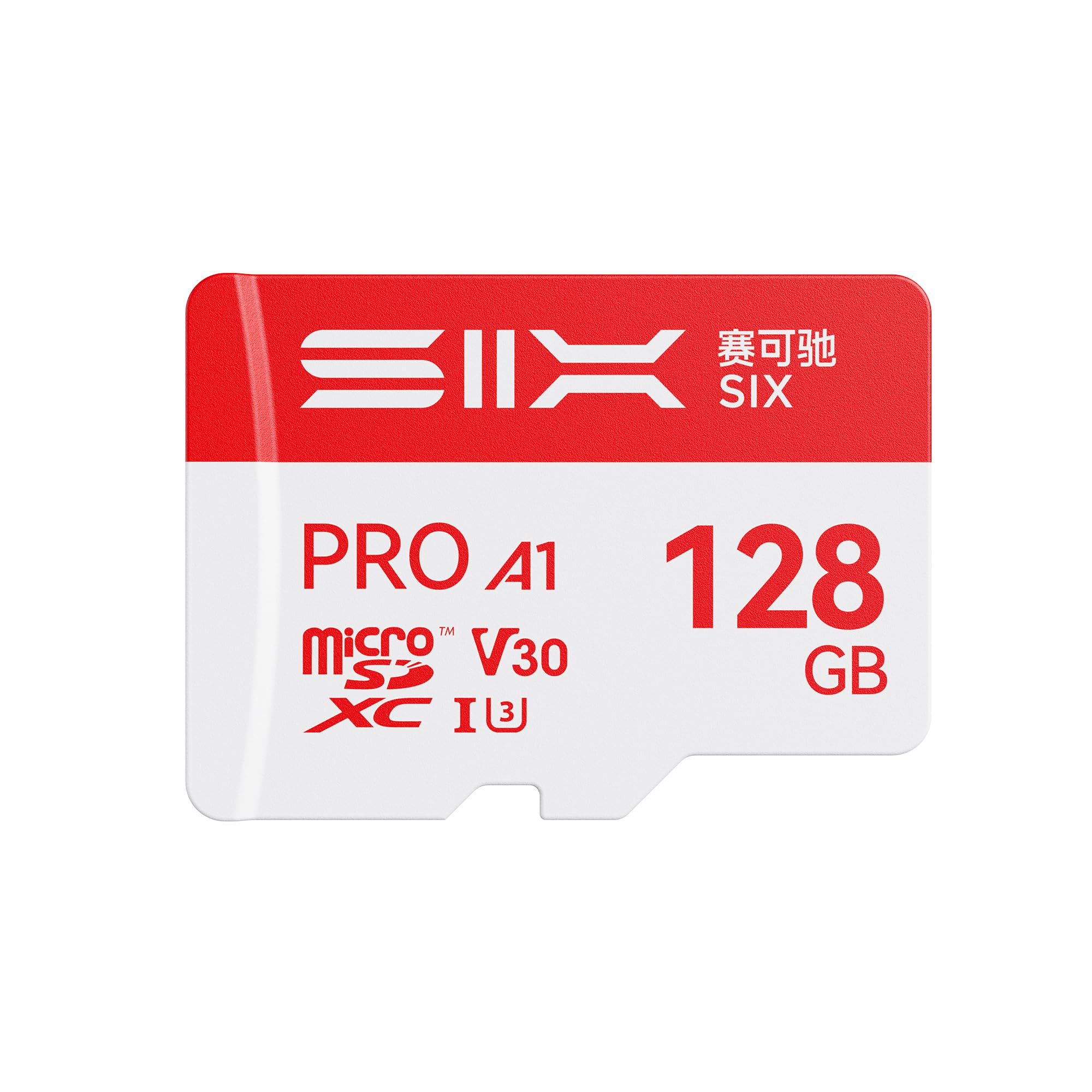 SIX 128GB Micro SD Karte - U3 V30 A1 100 MB/s Lesen Endurance MicroSDXC Memory Speicherkarte mit Adapter/Kartenleser für 4K UHD Enabled Dashcams, Action Cameras, Drones 128 gb Microsd Card
