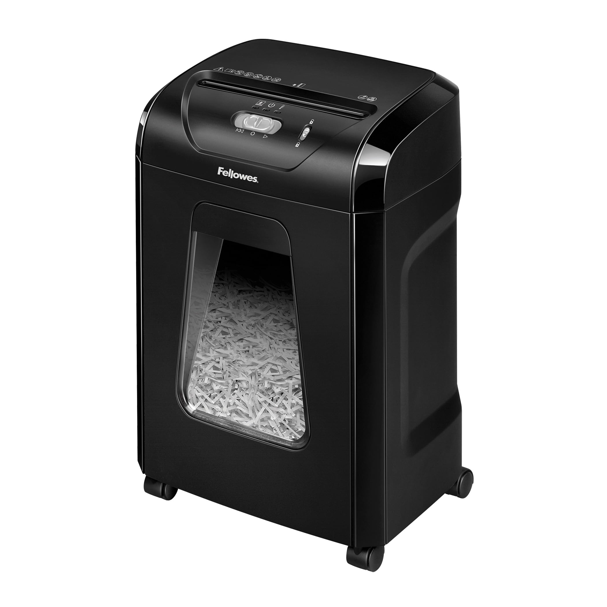 Fellowes FS-15C Aktenvernichter, Kreuzschnitt, 15 Blatt, P4, 19L Auszugsbehälter, Hochsicherheit, Papiervernichter für Zuhause & Büro, Leise & Leistungsstark, Schwarz