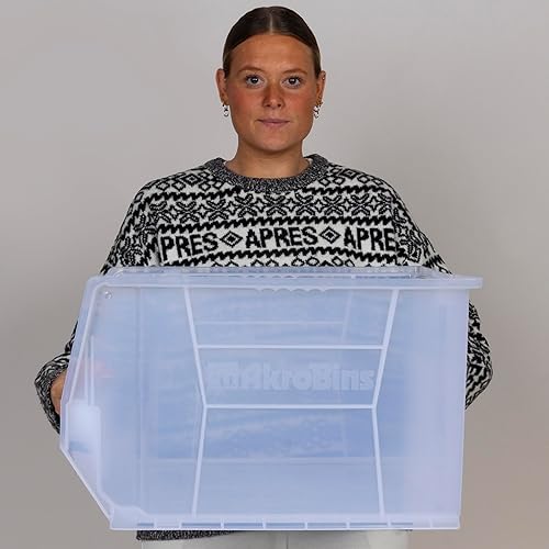 Miniatura 2 de AkroBins - 30283BLUE 30283 AkroBin - Contenedor de plástico apilable de gran tamaño (20 pulgadas de largo x 18 pulgadas de ancho x 12 pulgadas de