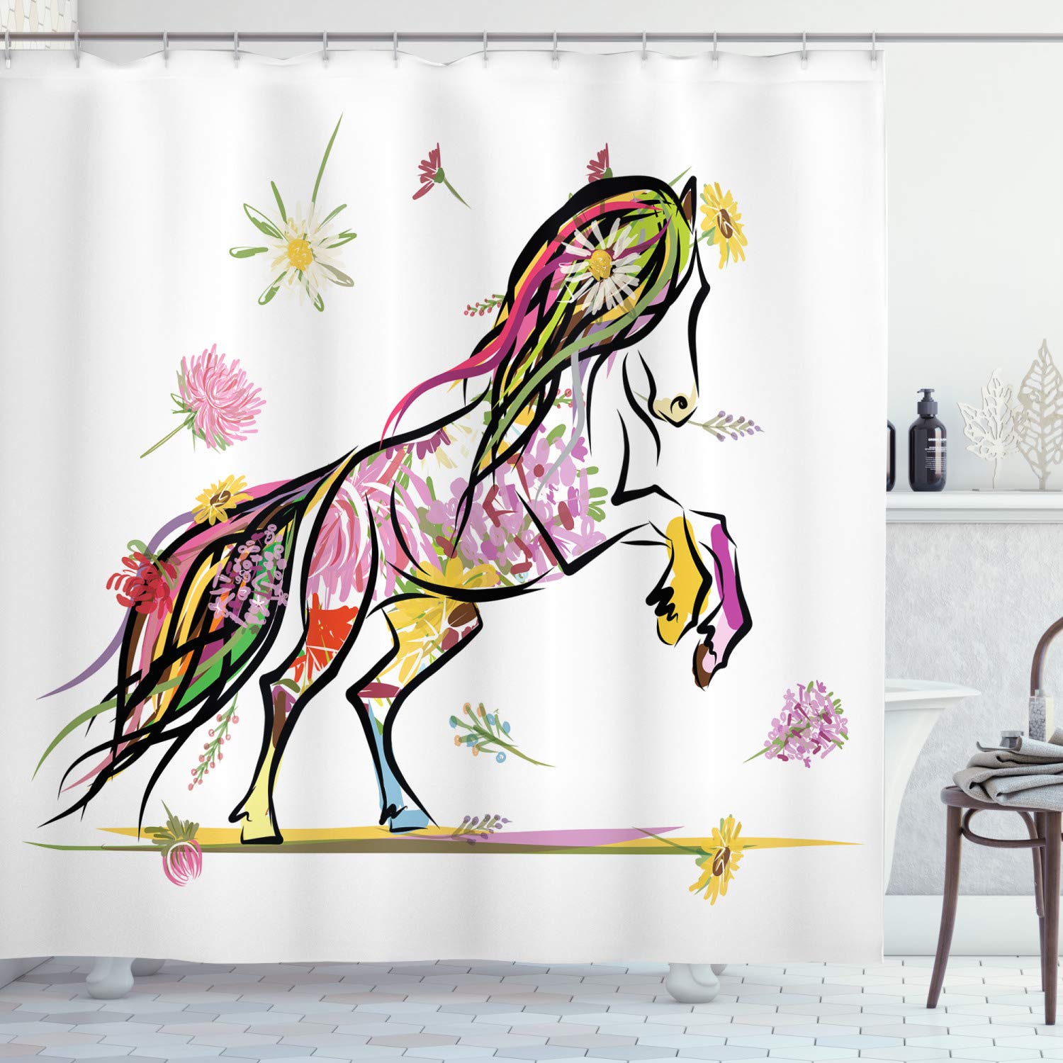 HorseThemed Shower Curtains Curtains & Drapes