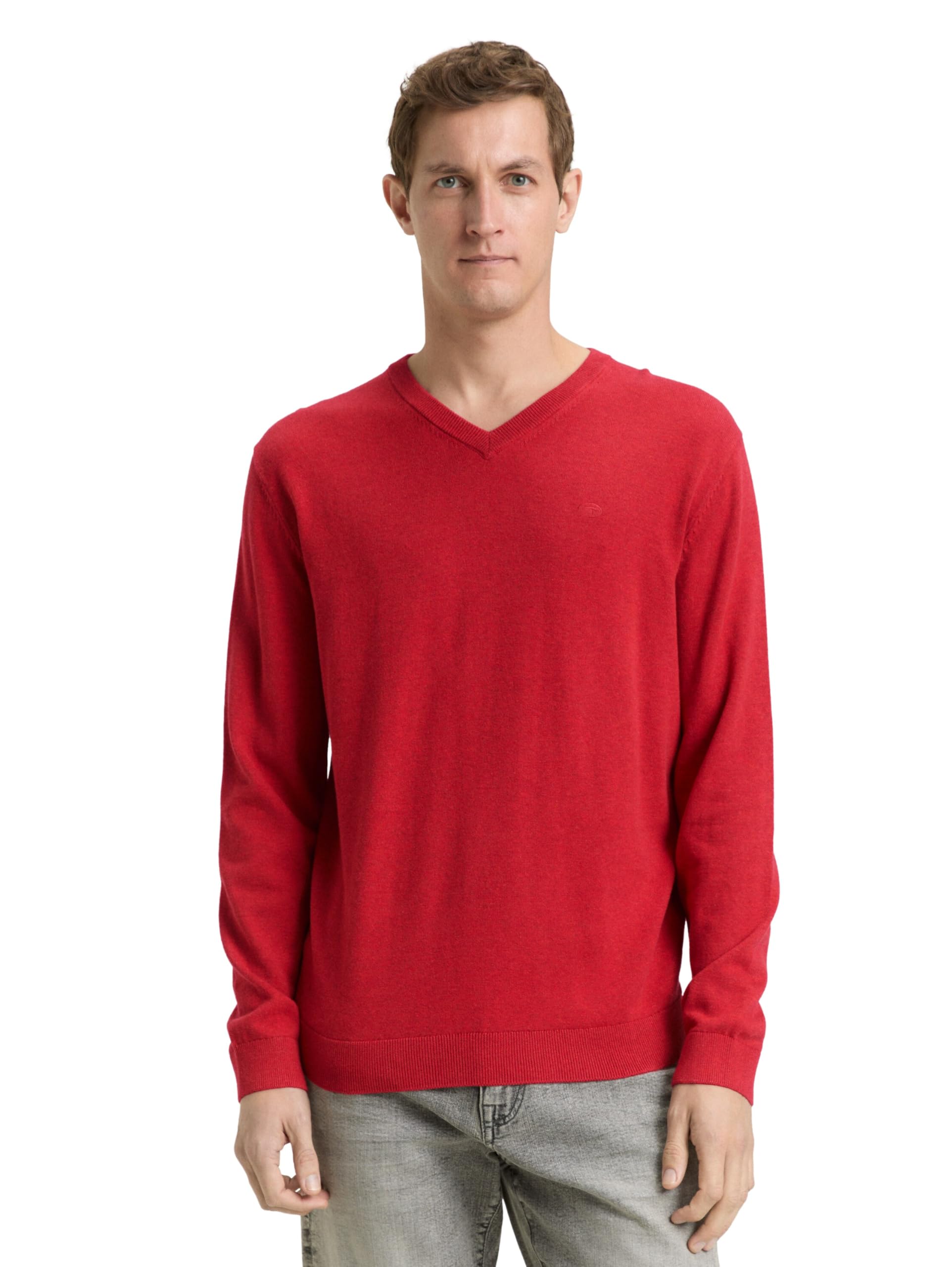 TOM TAILOR Herren 1039811 Strickpullover mit V-Ausschnitt