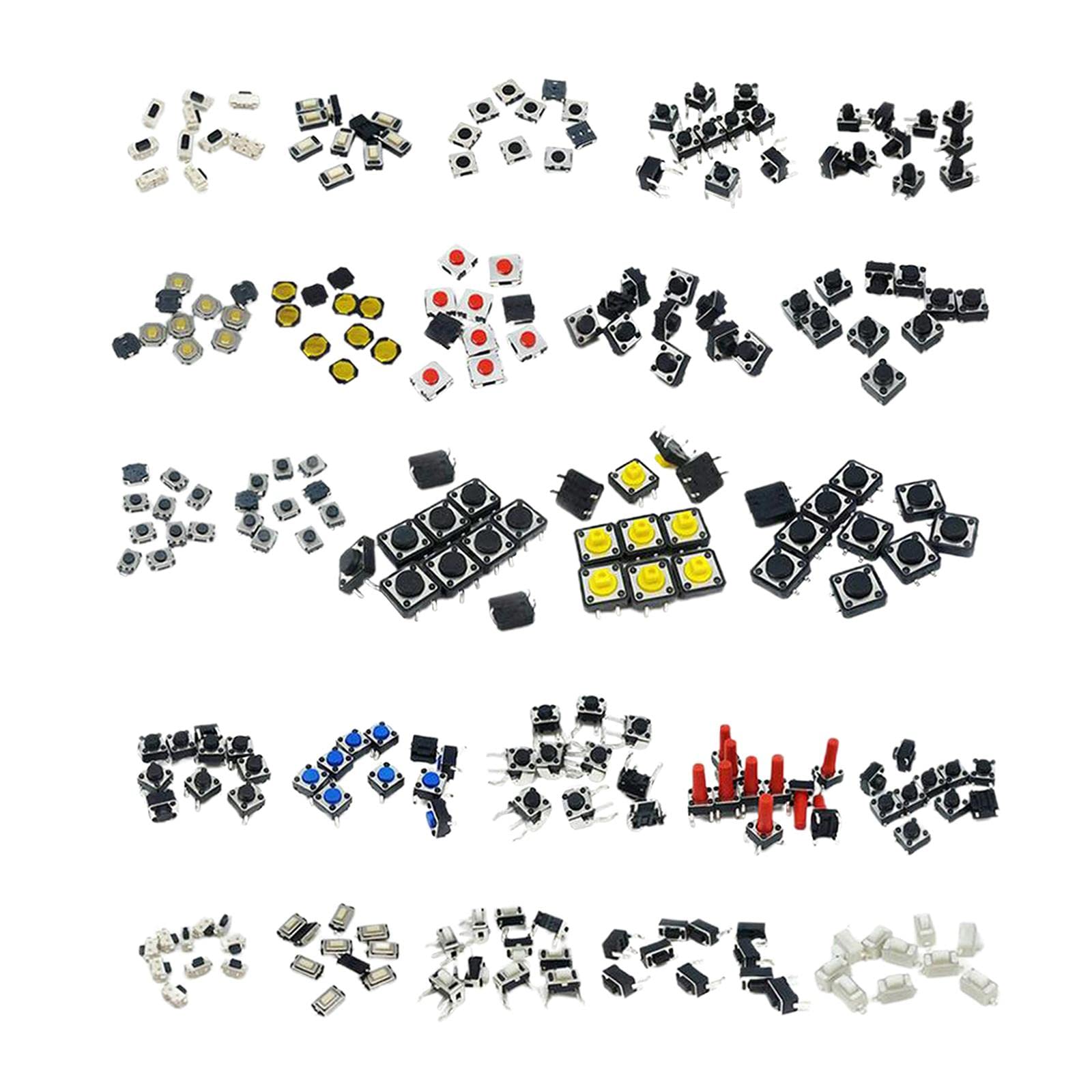 CALANDIS® 25 Values Tactile Push Button Micro Switch Assortment Kit 250PCS(25x10PCS)-image-2