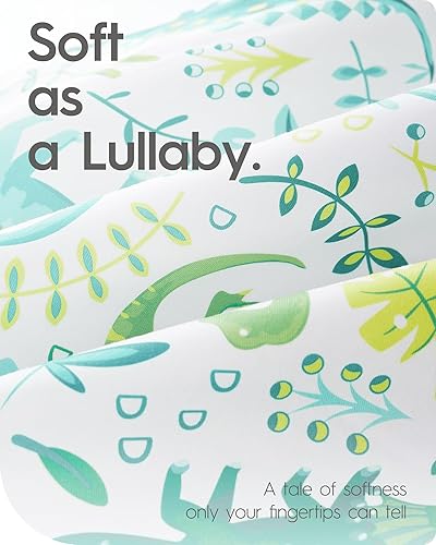 Miniatura 2 de Sábanas de dinosaurio para cuna para niños, sábana bajera ajustable de cuna suave de alta calidad, sábanas de bebé ultra transpirables, sábanas