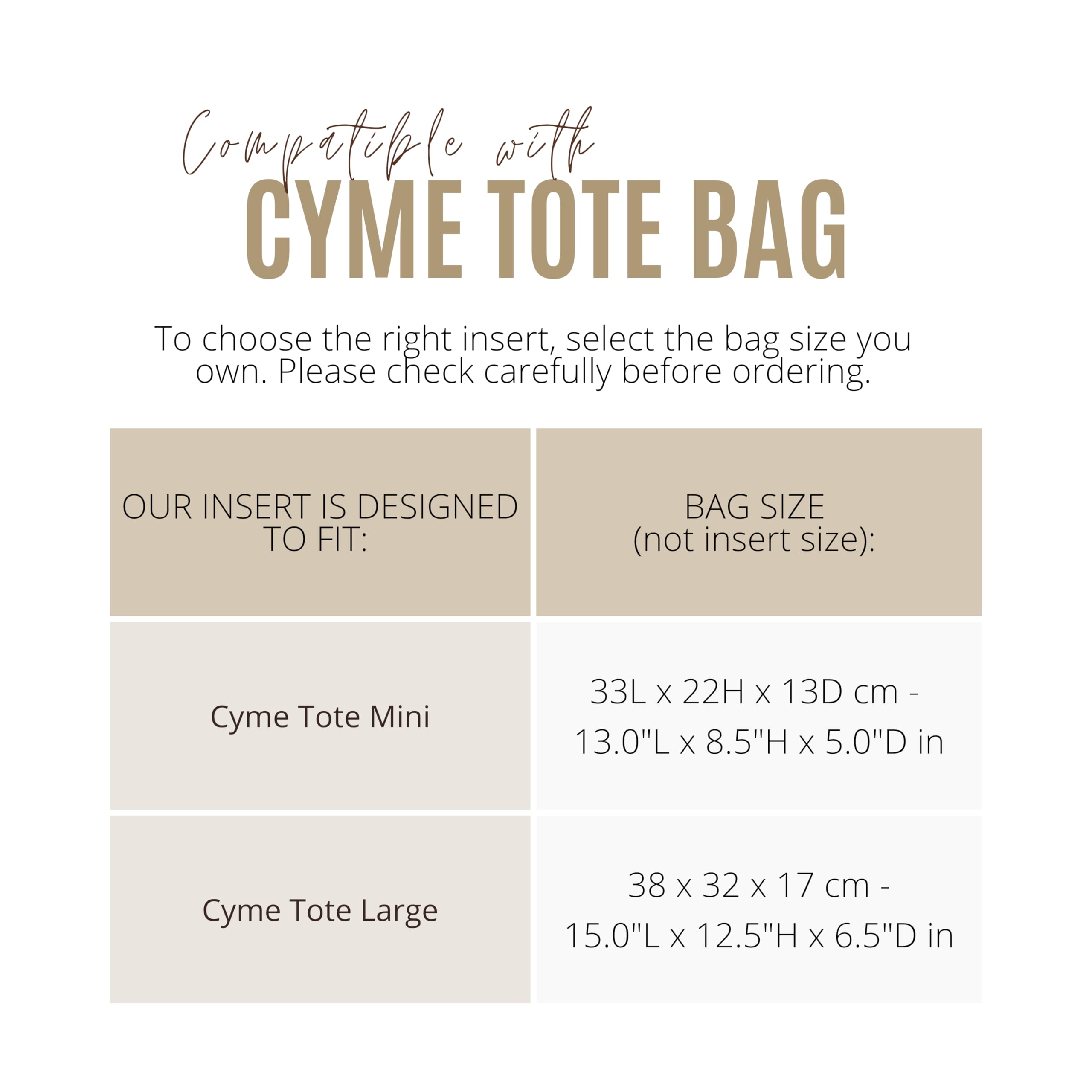 Divitize Premium Organisateur de Sac compatible avec Cyme Mini/Large — Feutre Artisanal, Revêtement Total, Fond Renforcé, Conception sur Mesure, +24 Couleurs (Mint, for Large Cyme)