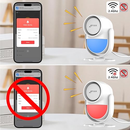 Miniatura 9 de CPVAN Sistema de alarma para el hogar con sensor de movimiento PIR, WiFi inalámbrico DIY Smart DoorWindow Alarm para seguridad del hogar con alerta