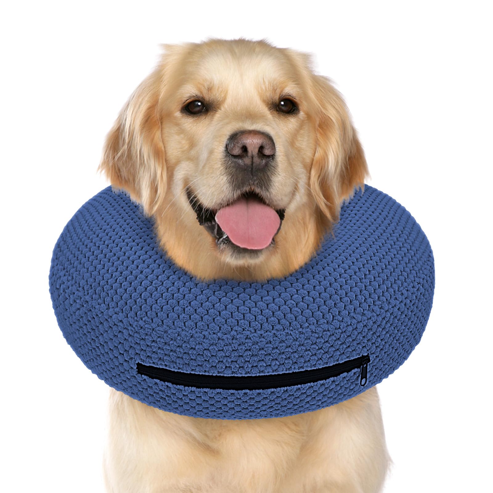Photo 1 of Supet Inflatable Dog Cone Collar for Dogs to Stop Licking, Dog Donut Collar After Surgery, Soft Pet Cone for Small Medium Large Dogs