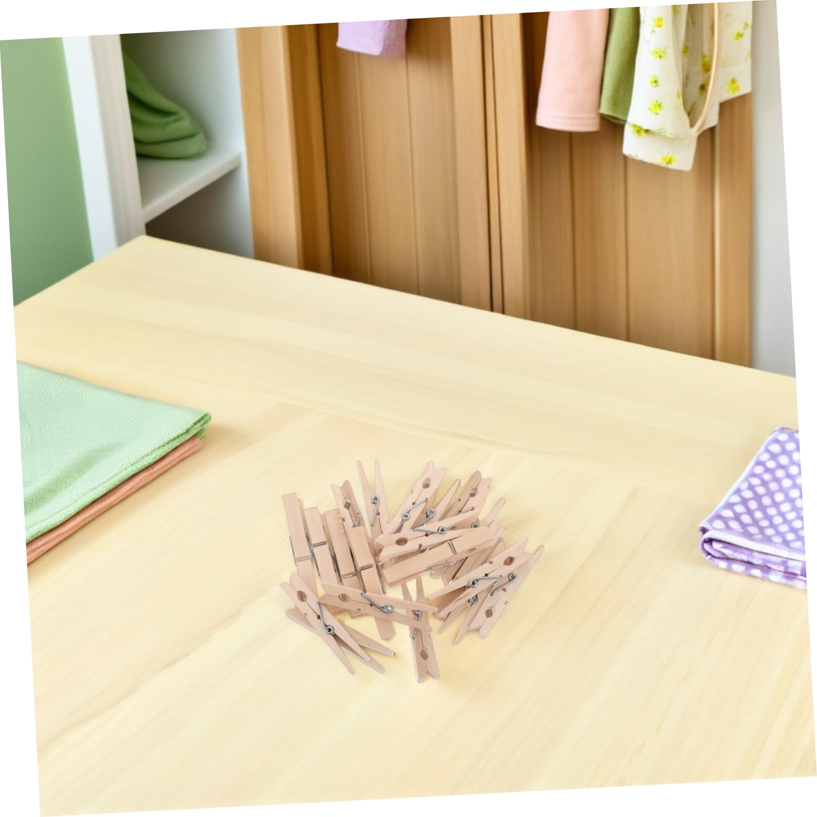 TOPBATHY 150piezas Pinzas de Madera para Ropa Mini Pinzas Naturales para Colgar Fotos Manualidades y Secado de Ropa