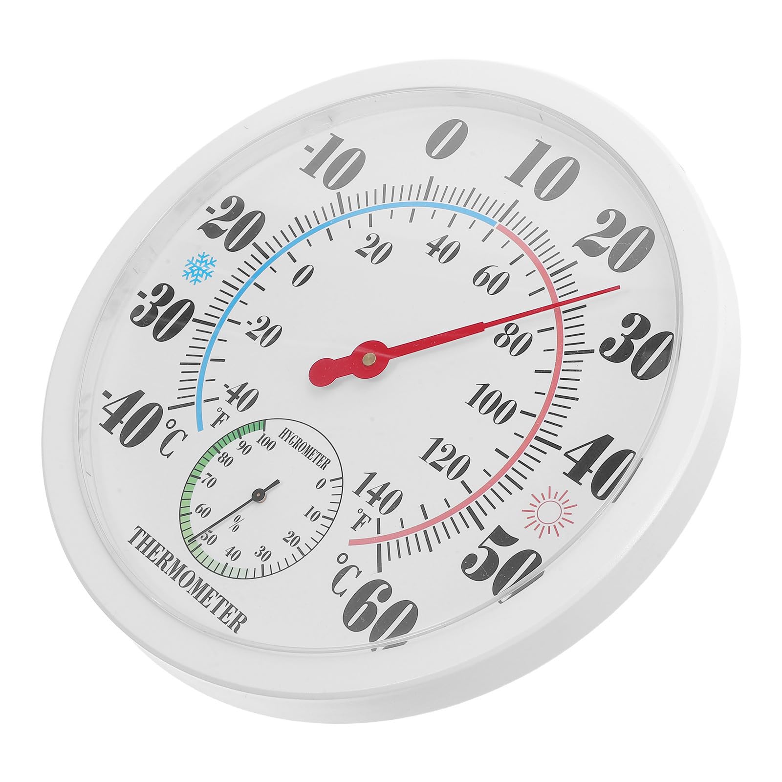 Hemobllo Termómetro Higrómetro de Pared Monitor de Temperatura y Humedad para Interiores Diseño Compacto de Plástico Abs, Adecuado para Salones y Habitaciones de Vapor