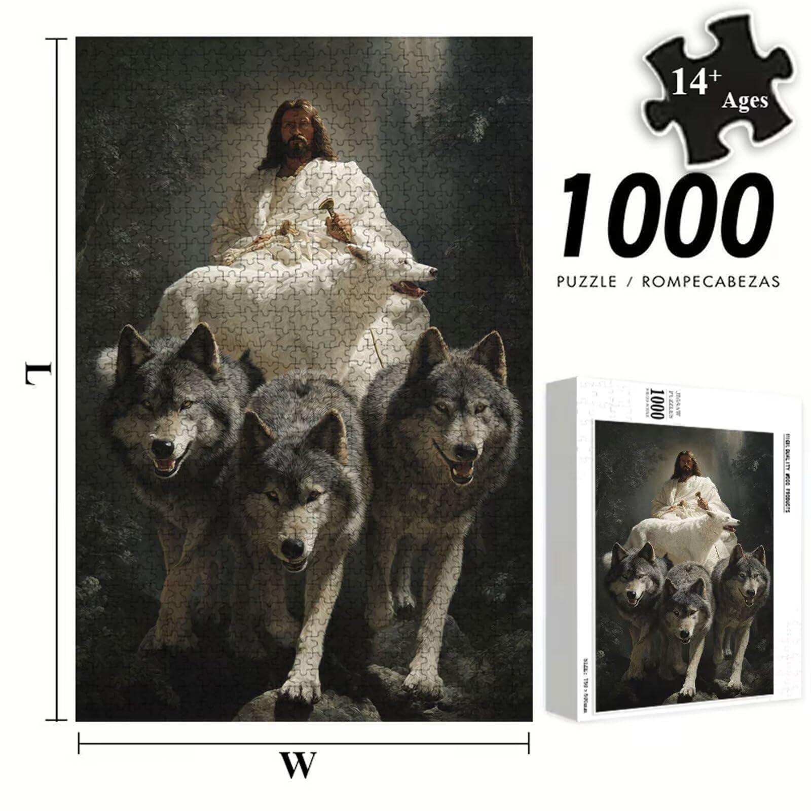 4000 Pezzi Puzzle Adulti - Animale & Uomo - Fabbricazione in Legno Robusto (Forma Classica) - Decorazione Murale con Poster - Prodotto Riservato ad Adulti e 14 Anni in Su (147x105cm) P3#1295