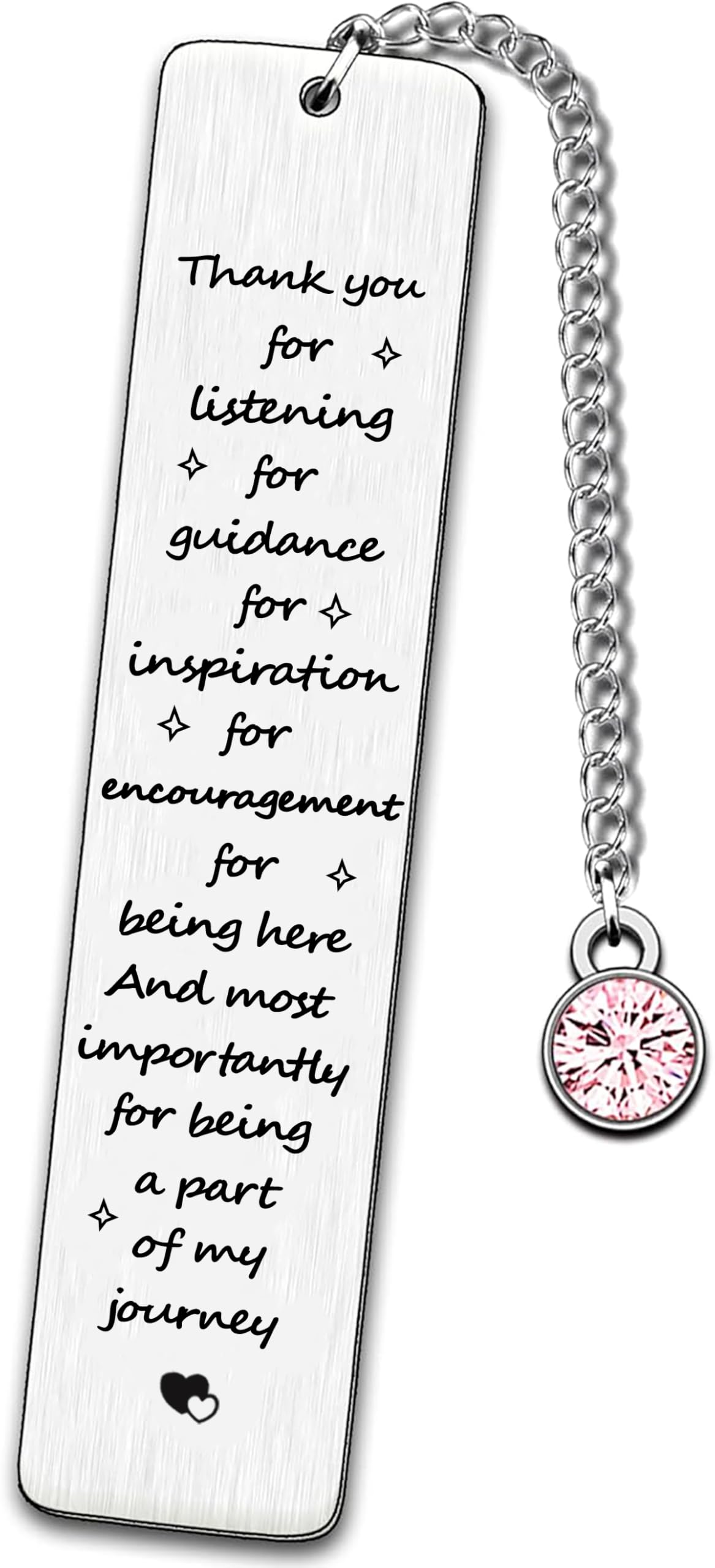 Posoto 1pcs Thank You Bookmark for Women Teacher Mentor Boss Friends Colleagues Coworker