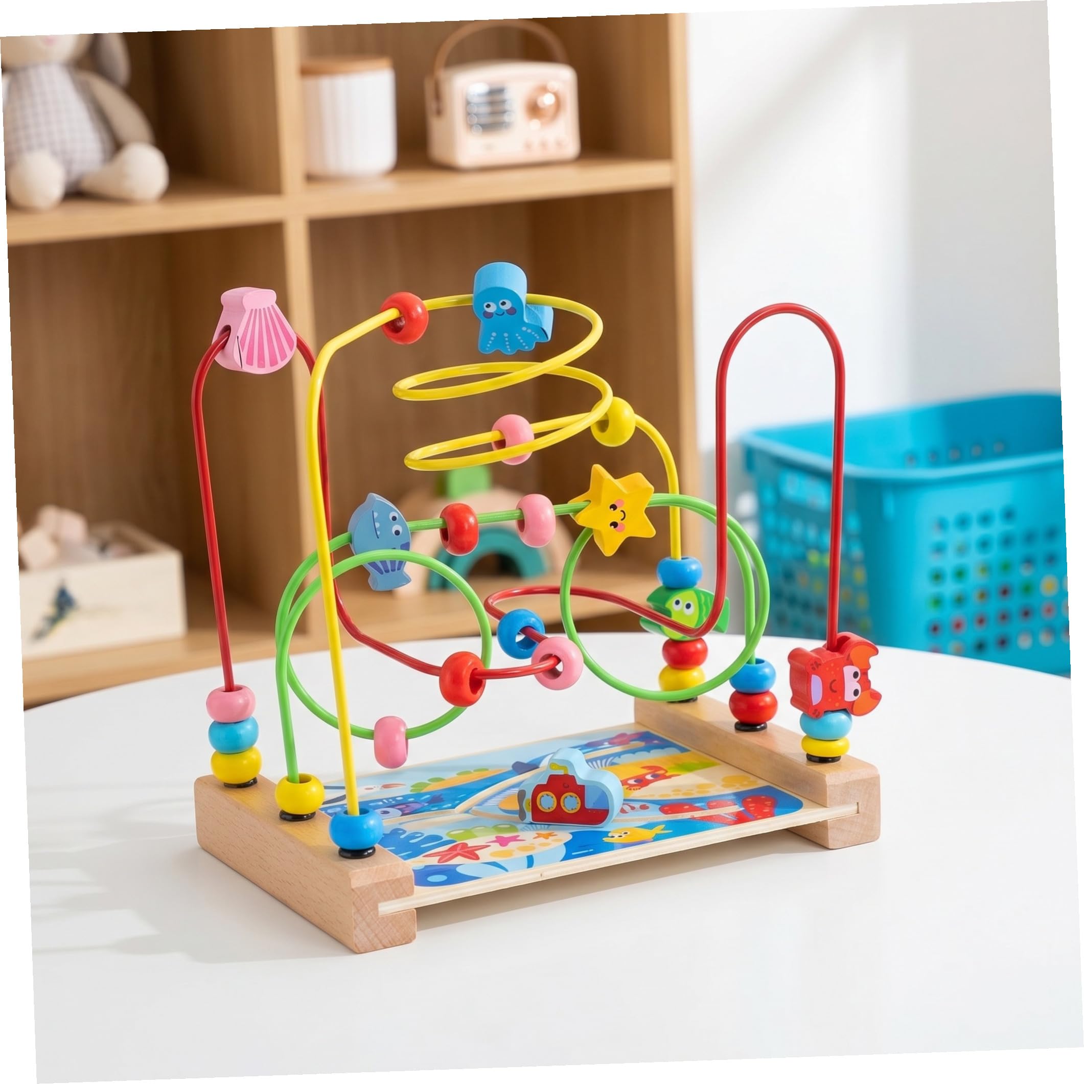 VANZACK Labirinto per Perline Bead Maze Roller in Legno 1 Pezzo | Giocattolo Educativo Precoce, Decorazioni Scuola, Compleanno e Festività