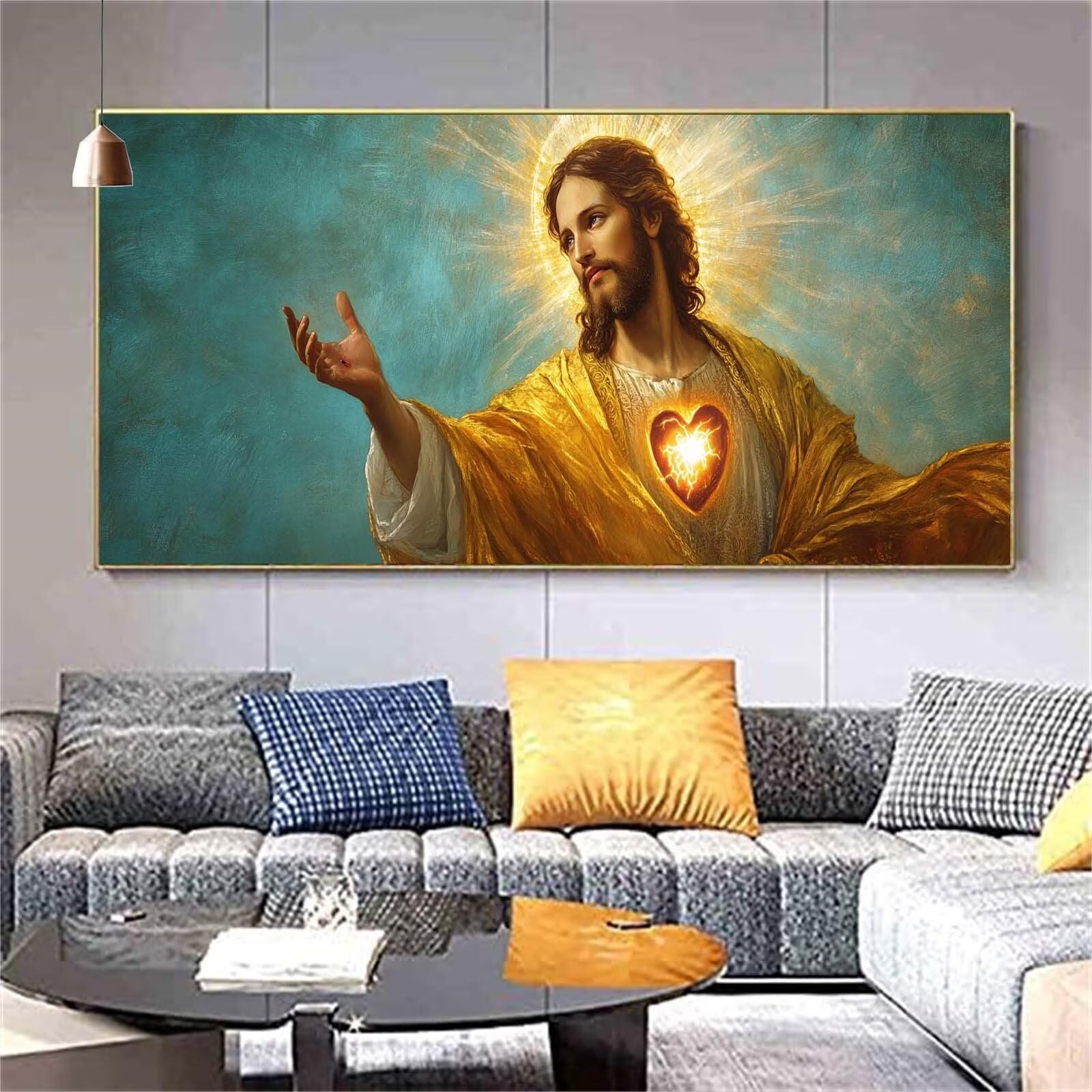 Diamond Painting Dieu Diamond Painting Adulte Jésus Diamant Painting Enfant,DIY Peinture Diamant Broderie Kit Complet Diamant Art Set Tableau Perle Decoration Maison Idee Cadeau Femme 90x180cm Z699