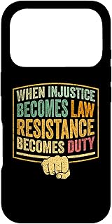 When Injustice Becomes Law Resistance Quote RBG Vibes Rights Case for iPhone 17 Pro