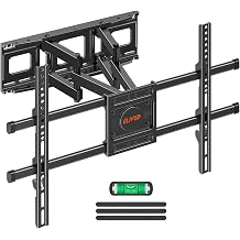 ELIVED TV Wall Mount for Most 42-82" Flat Curved TVs, Heavy Duty TV Mount with Articulating 6 Arms Hold up to 110 lbs, Full Motion Bracket Swivel, Tilt, Easy Install Fits 16" Studs, Max VESA 600x400mm