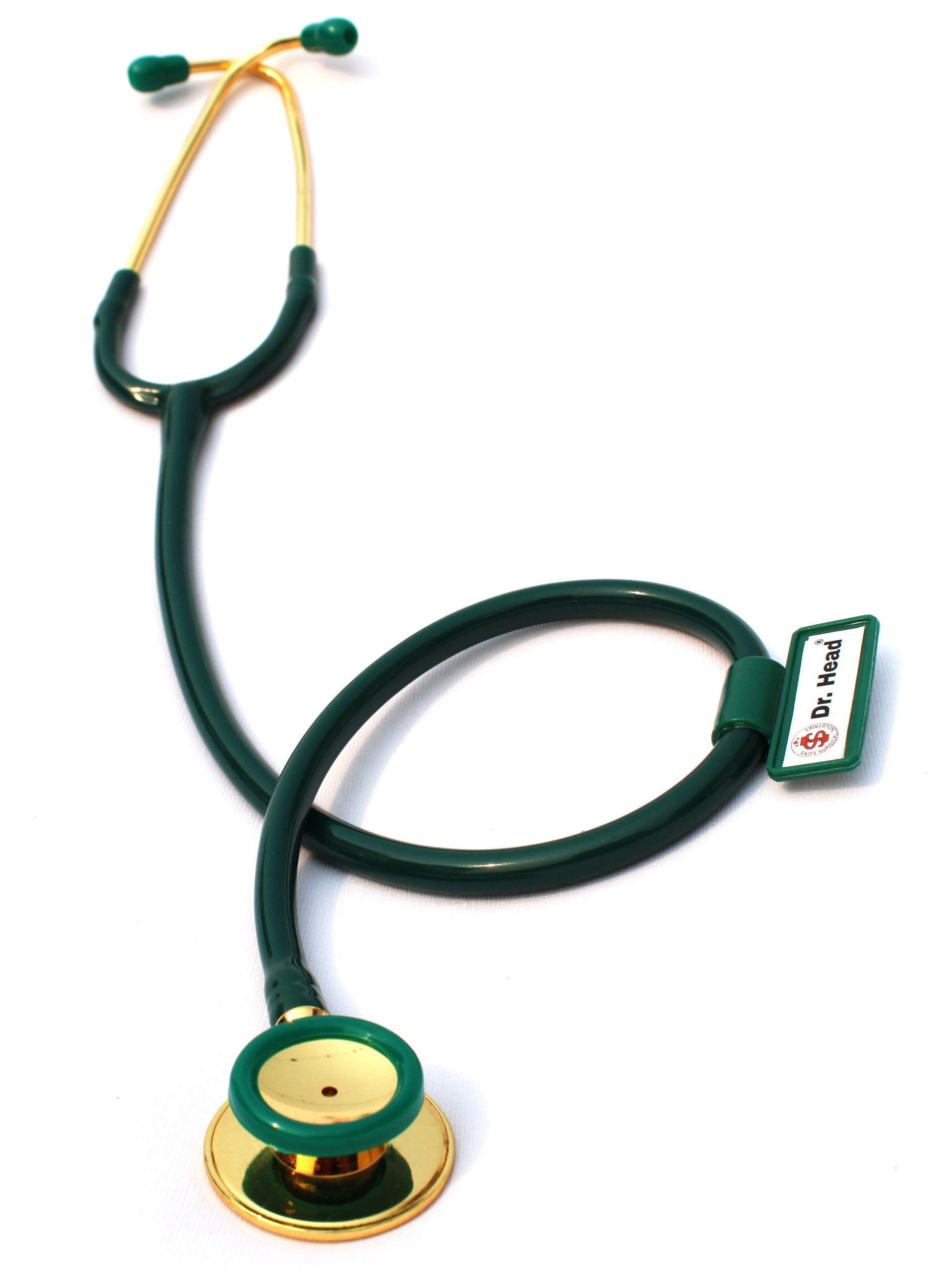 Dr. Head Premium Gold plated Dual Head Stethoscope for Doctors & Students Dual Head Stethoscope Brass-Finish Chestpiece (Gold_Green) (B08NK3N3DD) Amazon Price History, Amazon Price Tracker