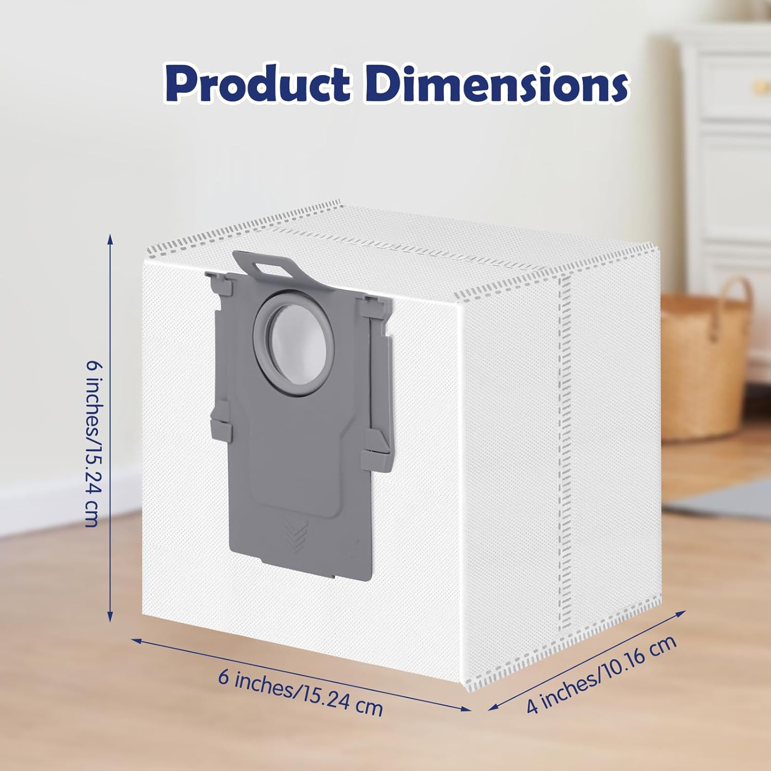 12 Pack Dust Bags for Roborock Q7 M5+/L5+, Q10 S5+/X5+, Q5+, Q5 Max+/Pro+/DuoRoller+, Q8 Max+, S8 Pro Ultra/S8+, S7 Max/MaxV Ultra Robot Vacuum, 3.6 L Large Capacity Disposable Replacement Bag - Image 7