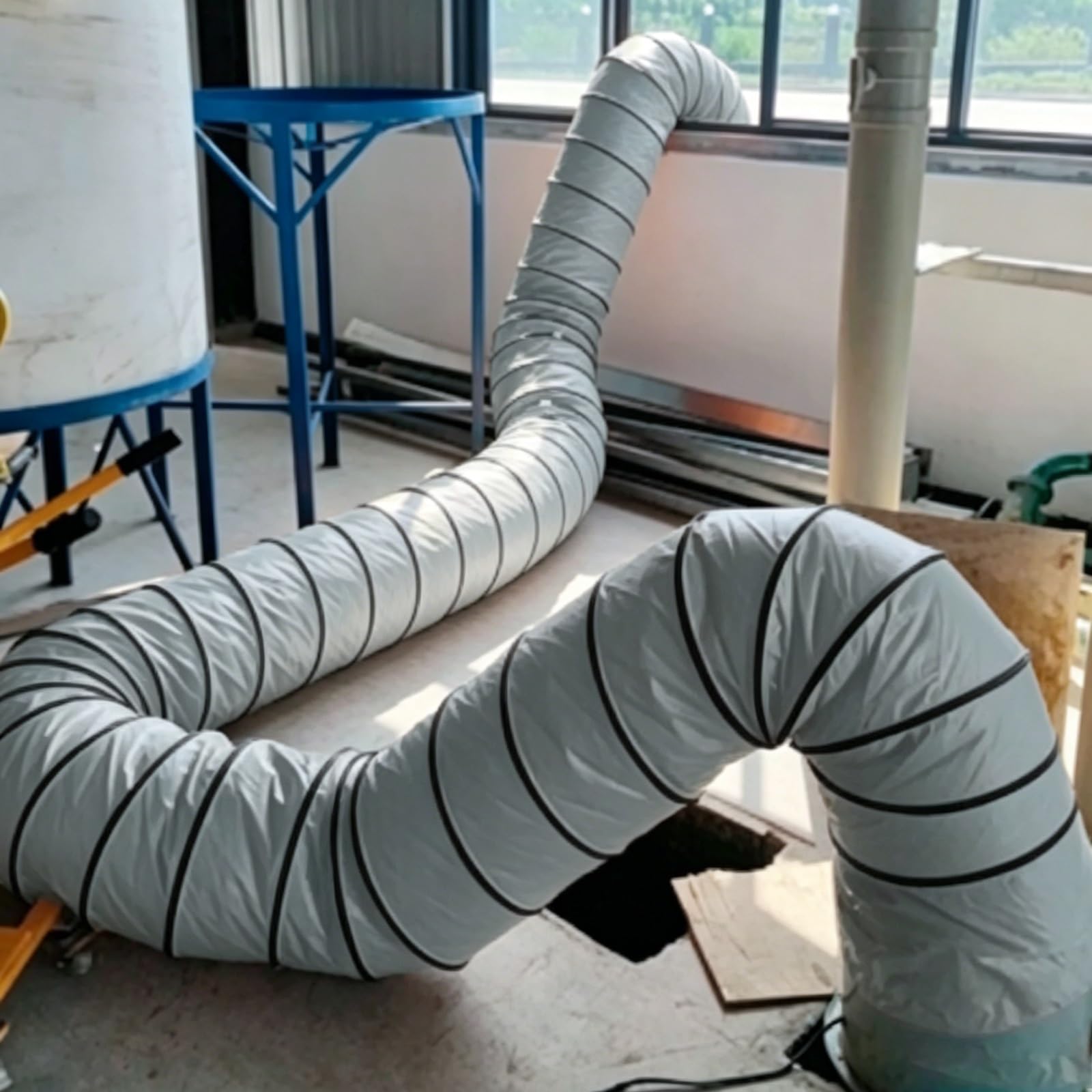 Ventilation ducting Ventilation Hose - L 3m, Tear Resistant PVC Flexible Duct for Welding Fume Extraction/Construction Site, Lightweight & Easy to Install(Gray,Ø 700mm/27.6in)