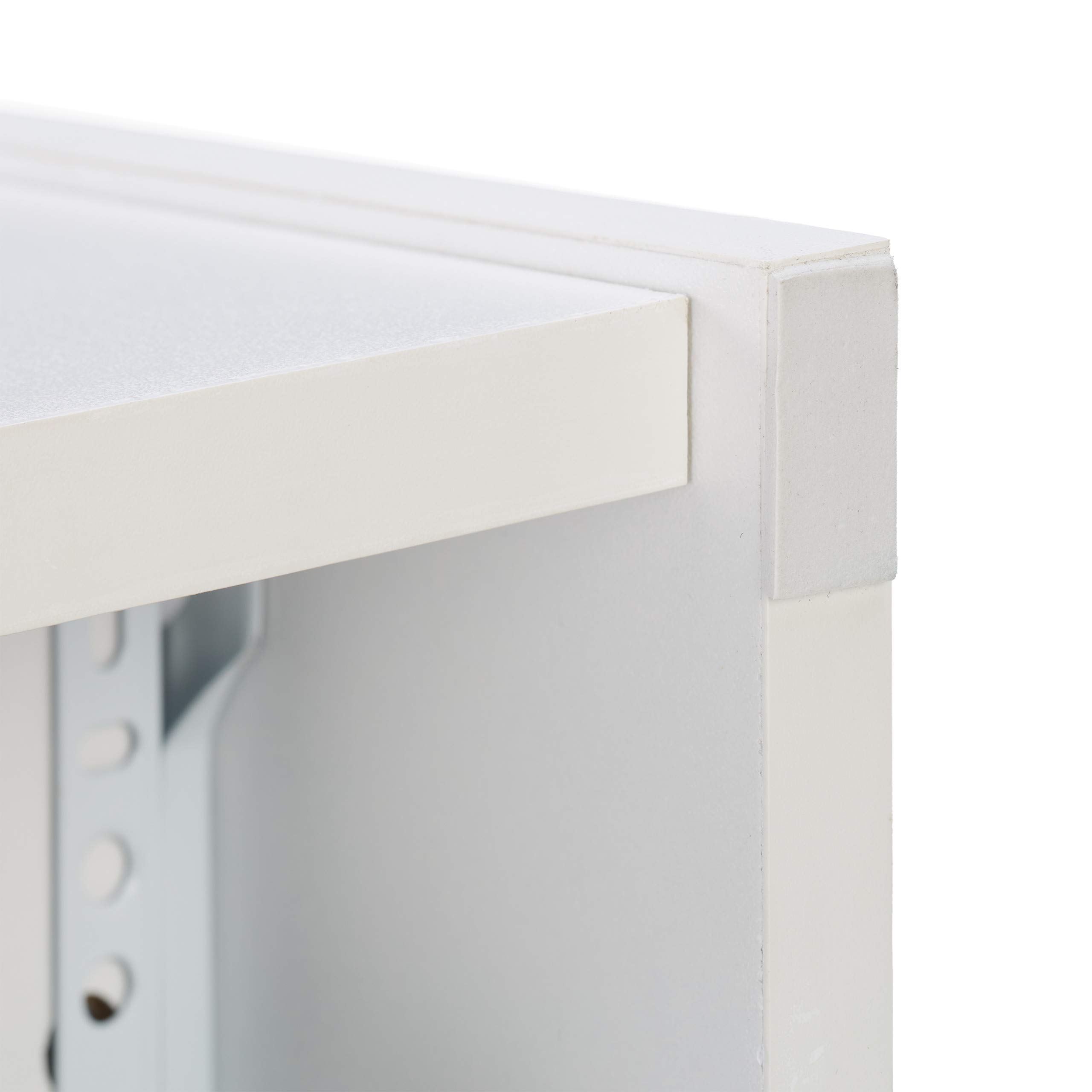 Relaxdays Mobile Salvaspazio Alto & Stretto, 2 Cassetti, Bagno, Cucina, Salotto, Compatto a Colonna,61,5x20x45 cm,bianco