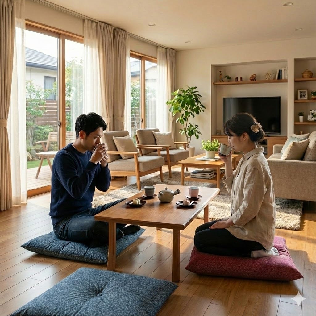 Amazon.co.jp: 吉祥座布団 NEW麻の葉柄 国産 銘仙判 5枚セット 「中