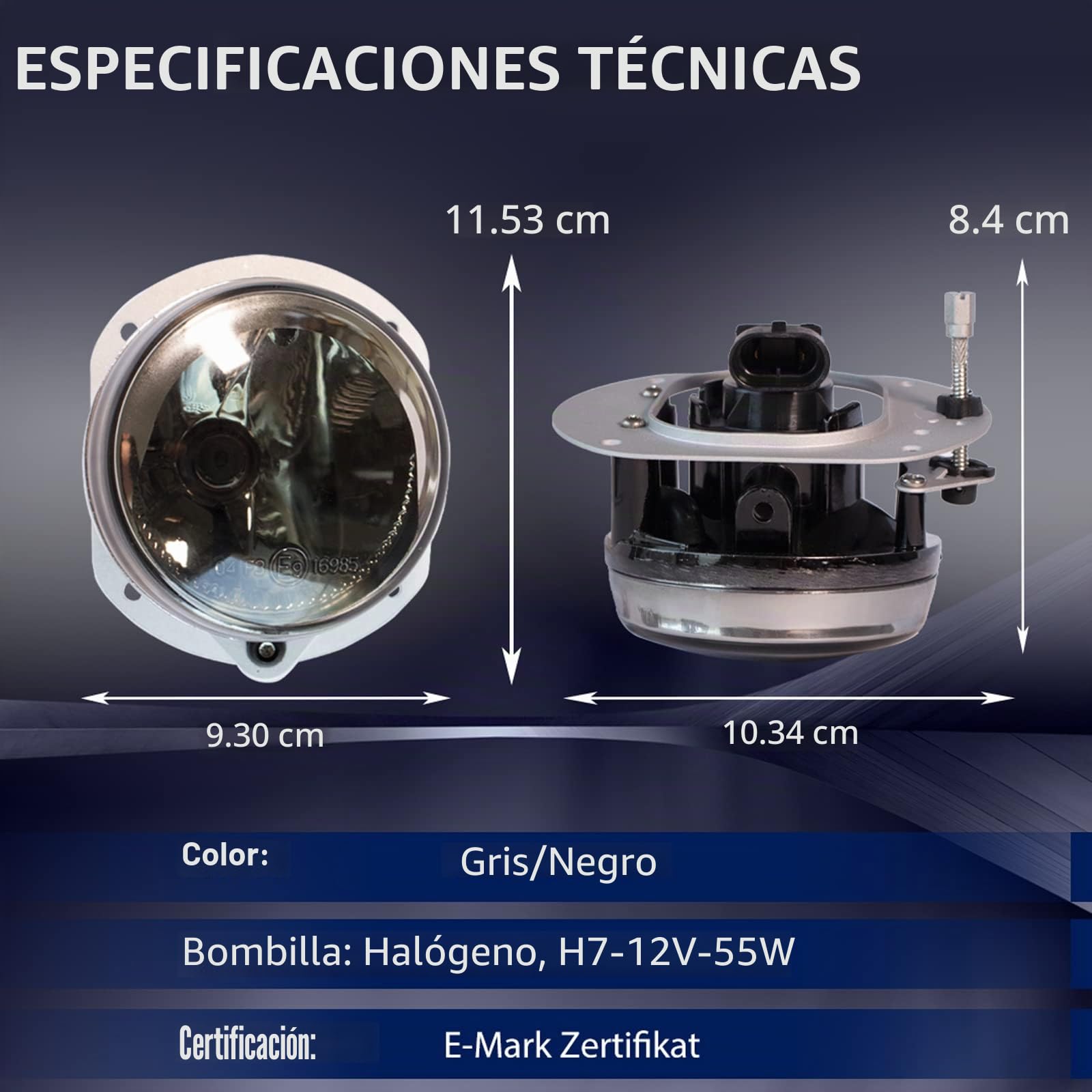 faro antiniebla para MERCEDES-BENZ 02-09 C209 W204 S204 W211 A209 C216 W164 W251 V251 R230 für AMG Paket Stoßstange(63 AMG 280 320 350 50 50) 00 20 0 220 240 300 180 Ein Paar Lente de humo H7