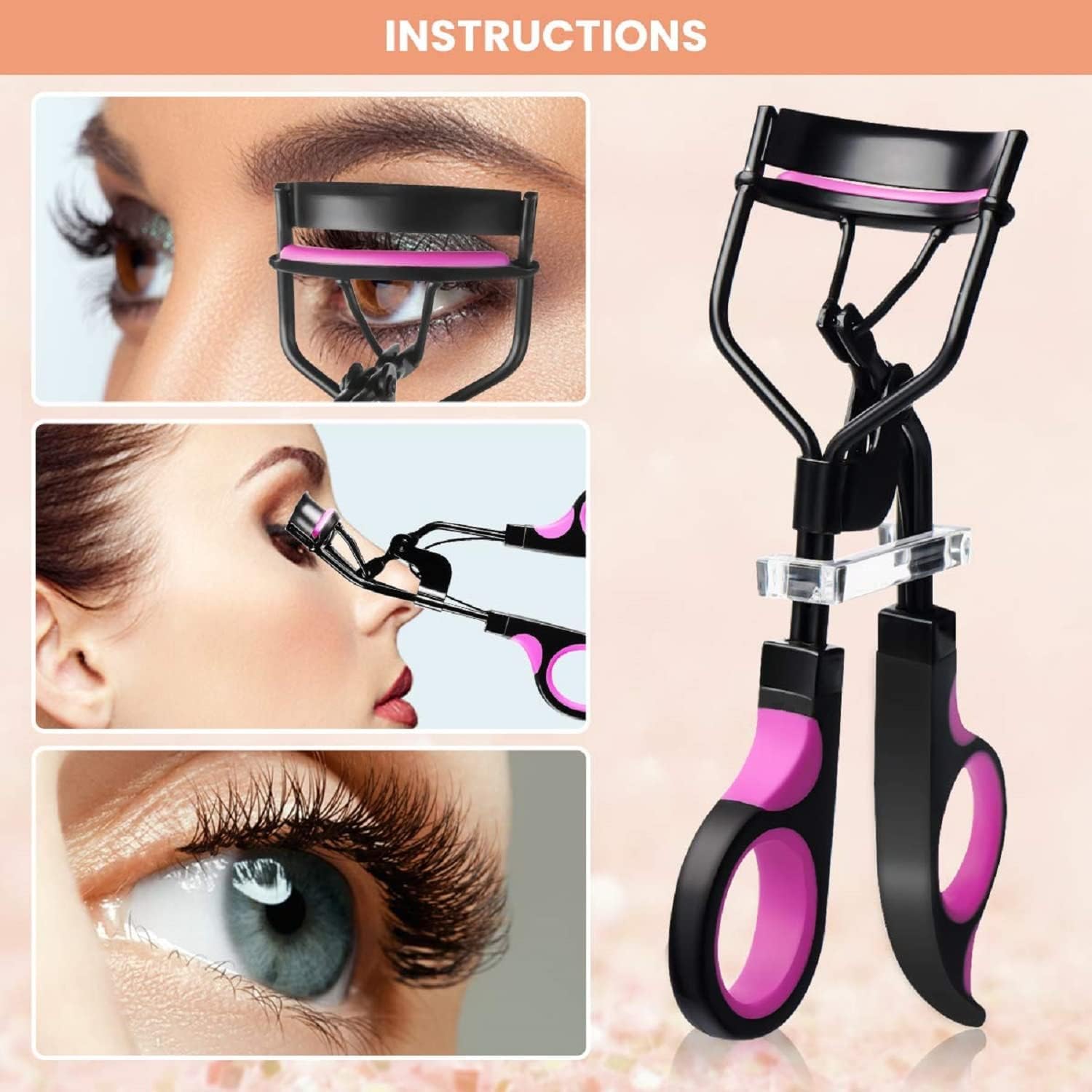 LDATY Eyelash Curler with Extra Replacement Refill Pads,Classic Lash Curler Kit,Pro Eyelash Curler,No Pinching or Pulling Curled Eyelashes & Lash Line in Seconds,Longer Curler Eyelashes Makeup Tool - Image 4