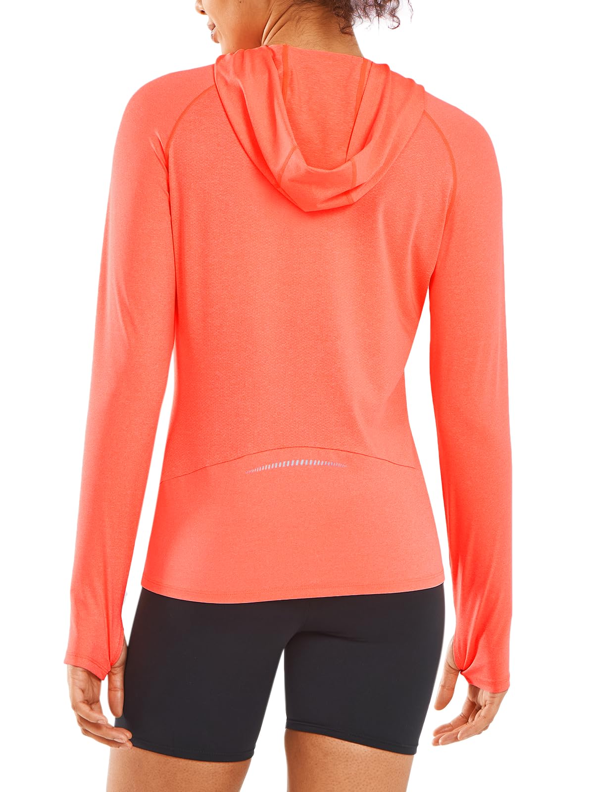 Women's Sun Protection Hoodie UPF 50+ Lightweight Long Sleeve with Back Breathable Mesh for Outdoor Fishing Hiking