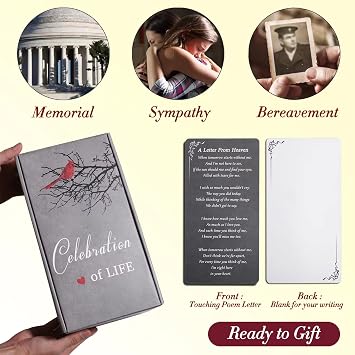 Memorial Lantern with Flickering LED Candle & Remote Timer, Sympathy & Bereavement Gift, UV Printed Memorial Keepsake for Loss of Mom, Dad, Grandpa, Grandma or Loved One