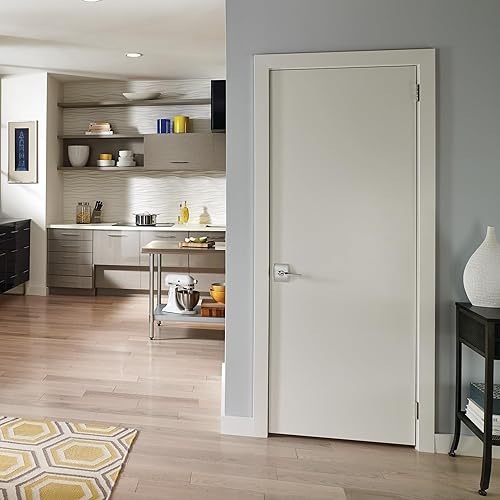 Miniatura 160 de Schlage Latitude F10 LAT 622 CEN Manija de paso con roseta Century, para pasillo y armario, negro mate Mate negro