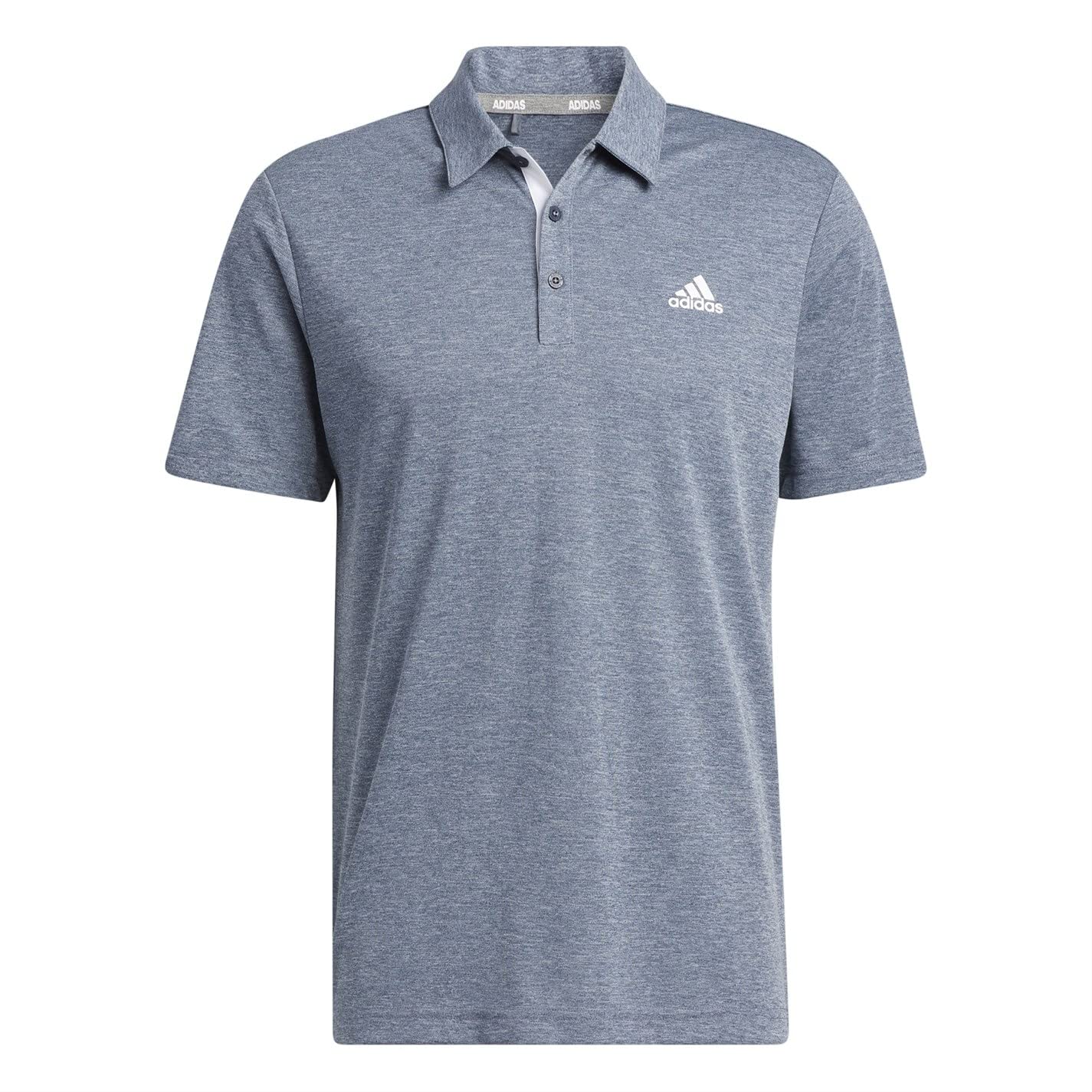Adidas Men's Heather Polo Shirt Blue Large