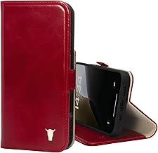 TORRO Cover in Pelle Compatibile con iPhone 16 Pro – Custodia a Portafoglio Libro in Pelle Premium con Cavalletto e Slot per Carte (Compatibile con Caricatori Ufficiali MagSafe) - Rosso