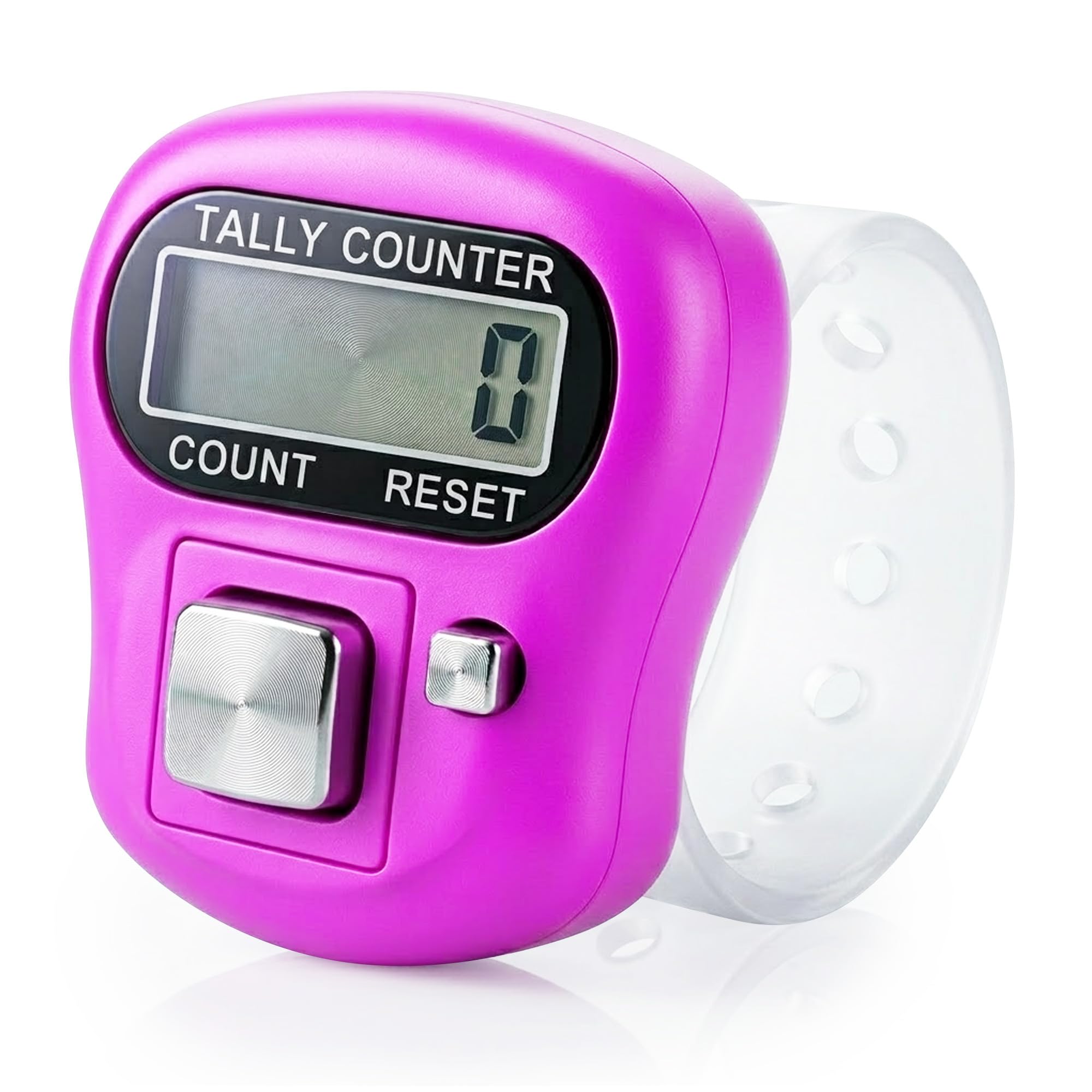 GLUN Naam Jap Counter | Mini Digital Tally Counter Finger Ring | Electronic Chanting Count Machine for Mantra Jap, Meditation, Prayer & Cricket Umpire | Digital Counting Device (Random Colour)