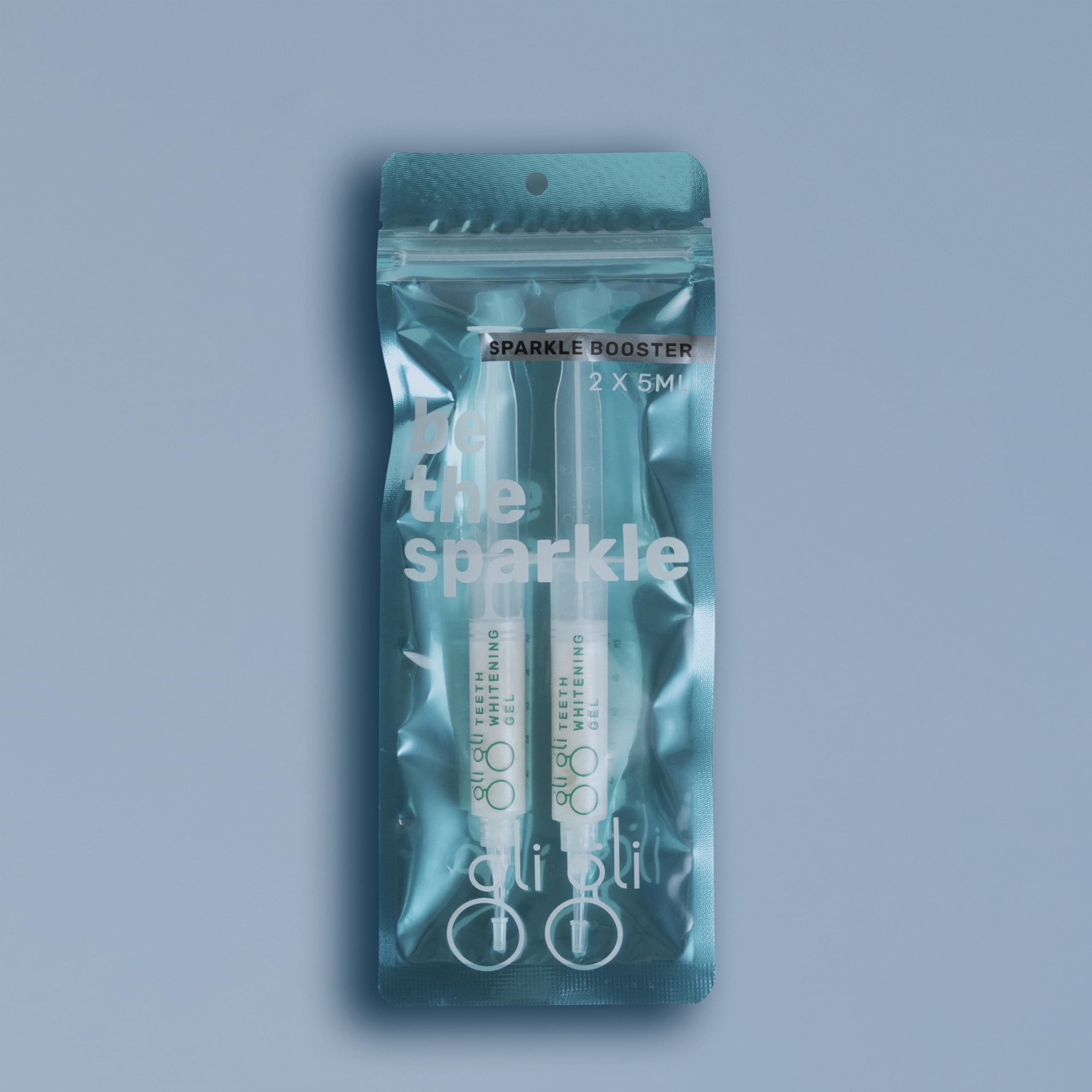 Sparkle Booster Gel de blanchiment des dents – 2 seringues de gel blanchissant Pap de 5 ml, sans peroxyde, fabriqué au Royaume-Uni – Traitement de 10 à 15 jours pour dents sensibles