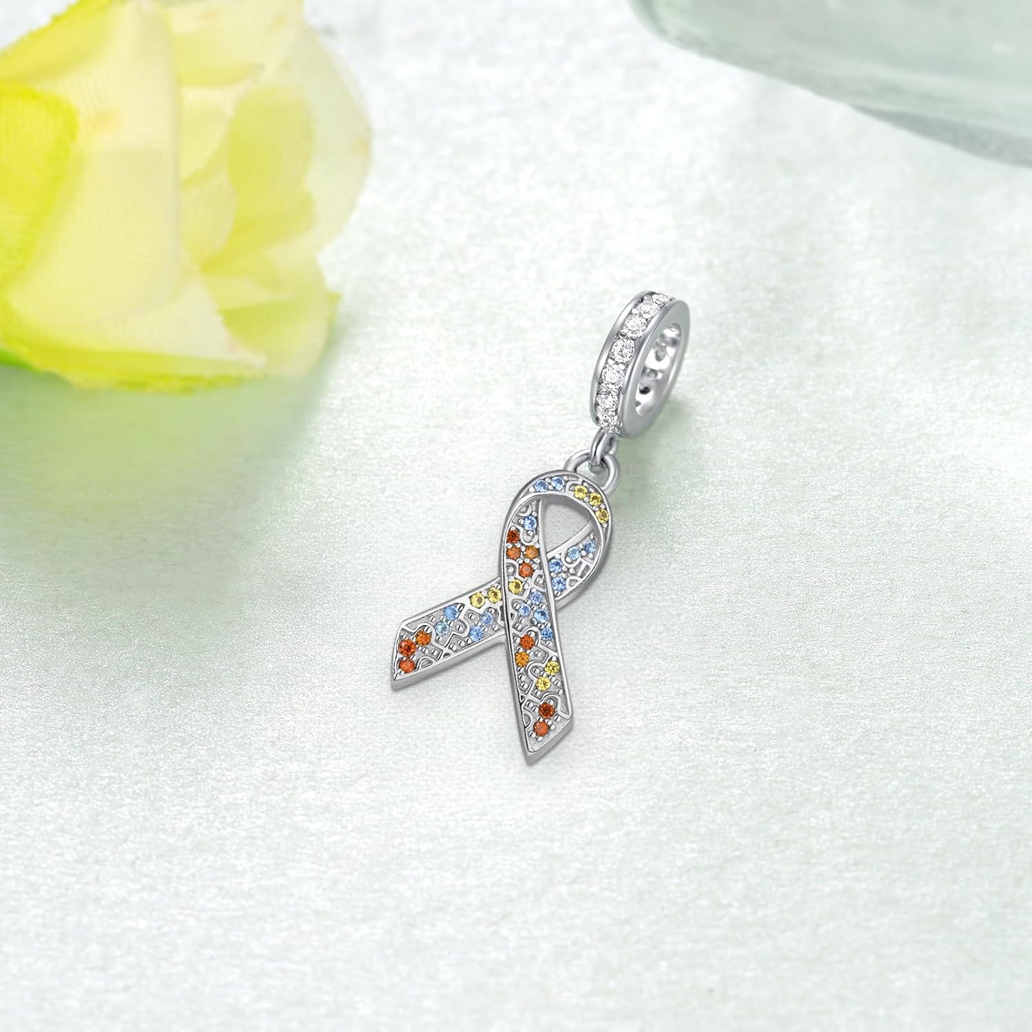 Puzzle Piece Autism Awareness 925 Sterling Silver Autism Croc Charms Autism Awareness Jewelry Gifts for Women - Image 3
