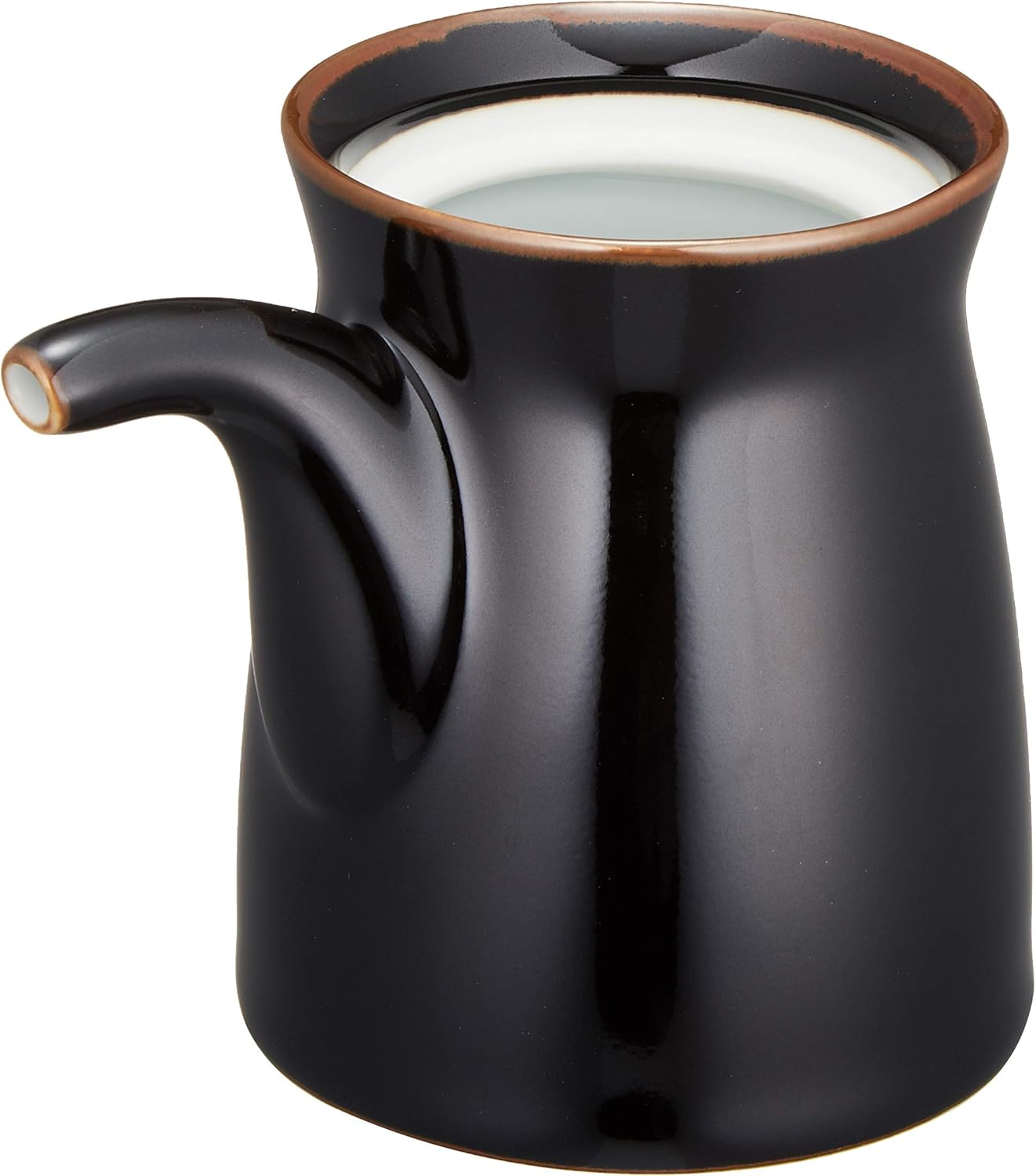 Hakusan Pottery G-Shaped Soy Sauce, Large, Tenmei, Approx. φ2.7 x 3.5 inches (6.8 x 9 cm), 4.2 fl oz (120 ml), Hasami Ware Made in Japan