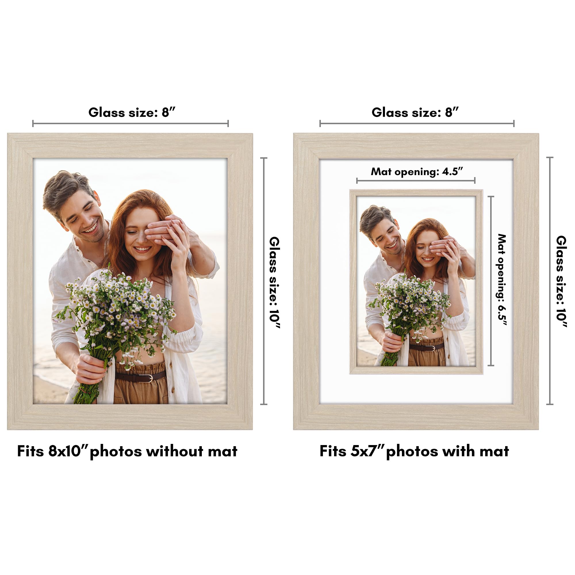 Americanflat 8 x 10 fotolijst met decoratieve binnenmat Accent - Geeft 5 x 7 foto's met mat of 8 x 10 cm zonder - Veranda-collectie - Driftwood Statement frame met onbreekbaar glas Americanflat 8 x 10 fotolijst met decoratieve binnenmat Accent - Geeft 5 x 7 foto's met mat of 8 x 10 cm zonder - Veranda-collectie - Driftwood Statement frame met onbreekbaar glas
