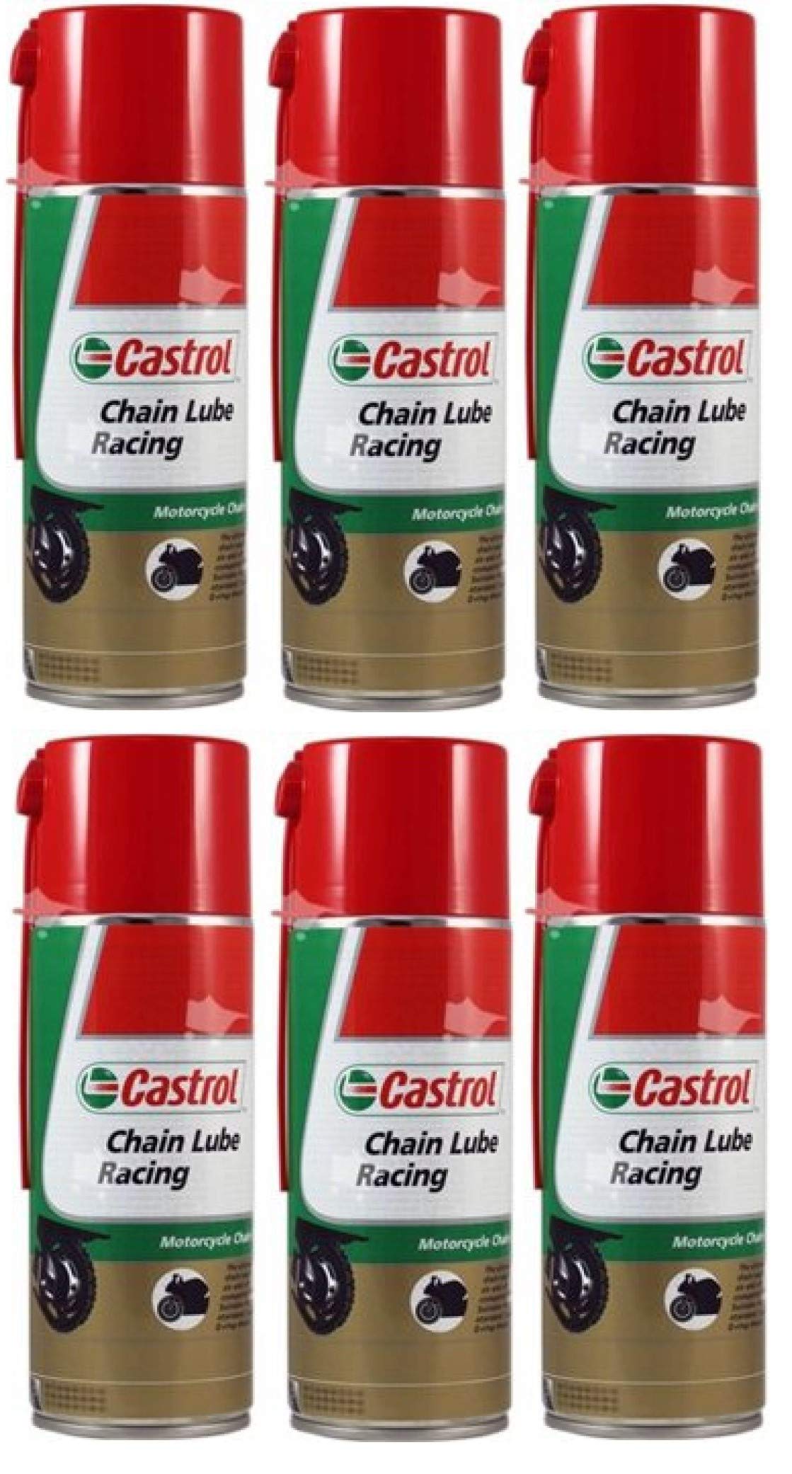 Lubrificante per catena Racing Aerosol, lubrificazione a catena completamente sintetica, 400 ml X6