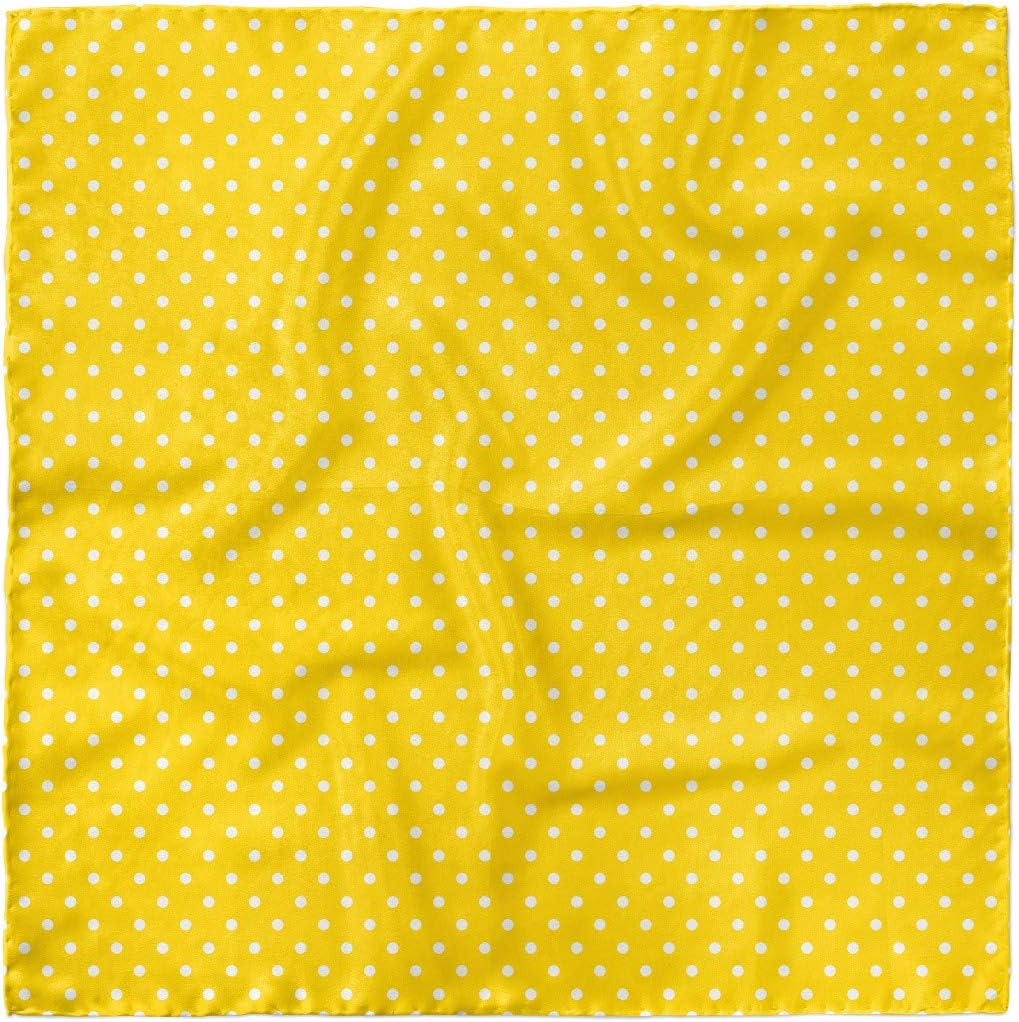 Vintage Yellow Head Scarf, Europe Spotty Design, Hair Wrap