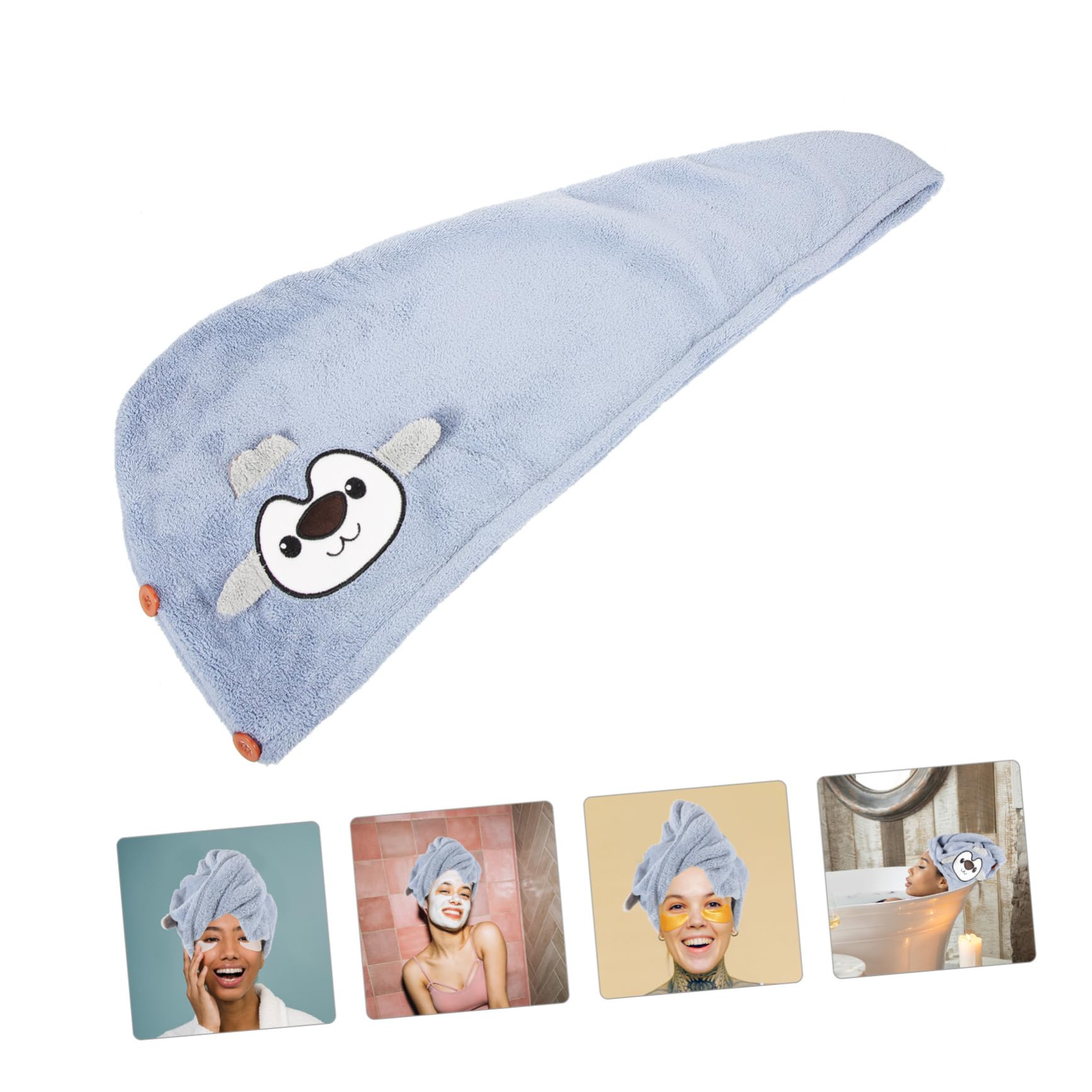 VALICLUD 4 Toallas para Secar El Cabello Gorros Absorbentes para El Cabello Gorros De Ducha para Bebés Y Mujeres Gorros De Ducha para Toallas De Fibra para Secar El Cabello