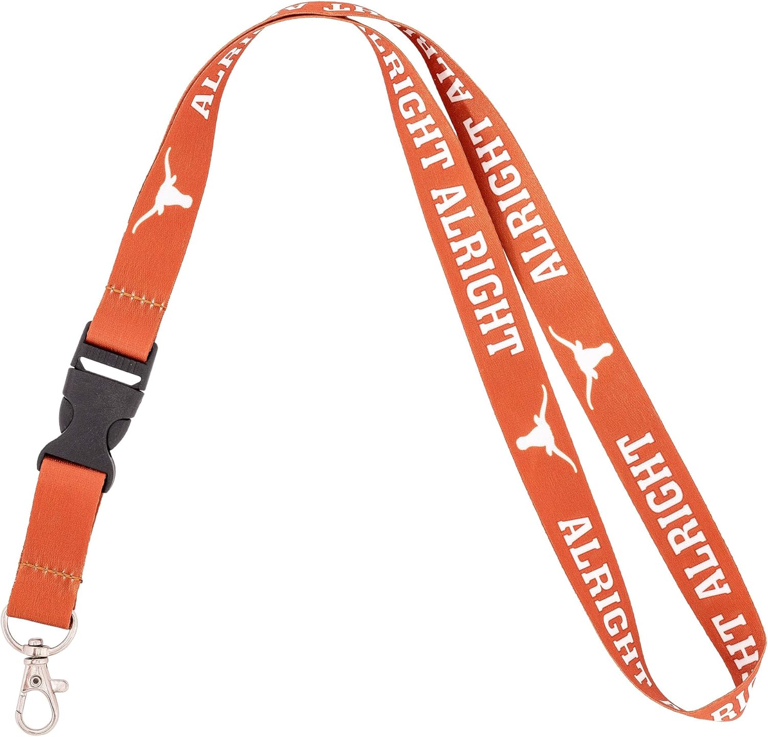 Desert Cactus University of Texas Lanyard Car UT Longhorns Keys ID Badge Holder Keychain Detachable Breakaway Snap Buckle