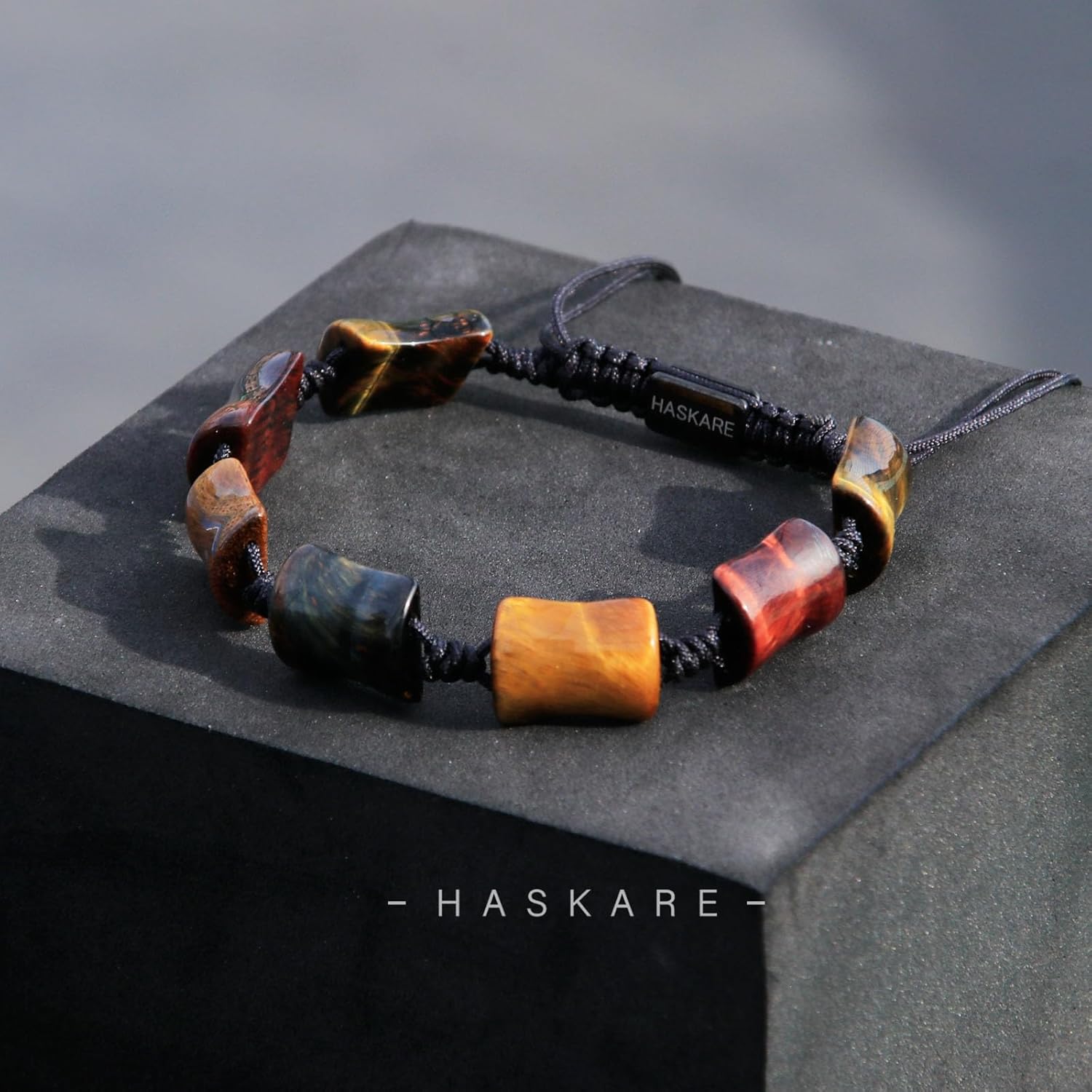 HASKARE Tigers Eye Bracelet Crystals Jewelry for Men Tiger Eye Beads Bracelets for Men Handcrafted Premium Multicolored Tiger Eye Protection Crystals Bracelets, Energy Stone Unique Mens Gifts - Image 3