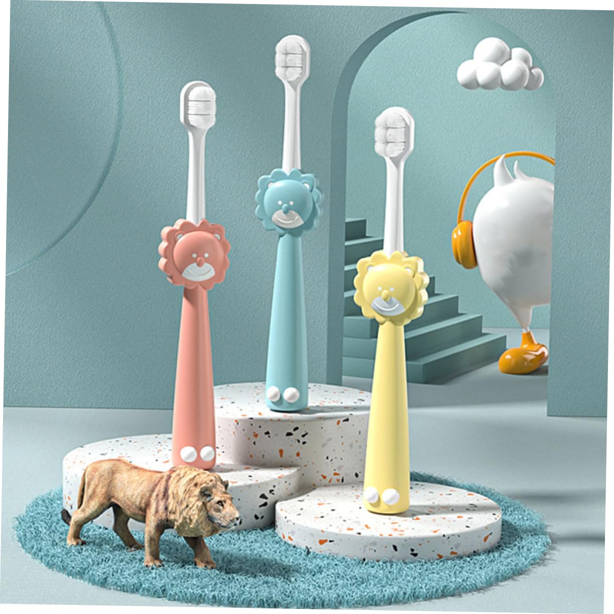 FRCOLOR 12pezzi Spazzolini Per Setole Morbide Per Orale Design Per Anni Colori Per e