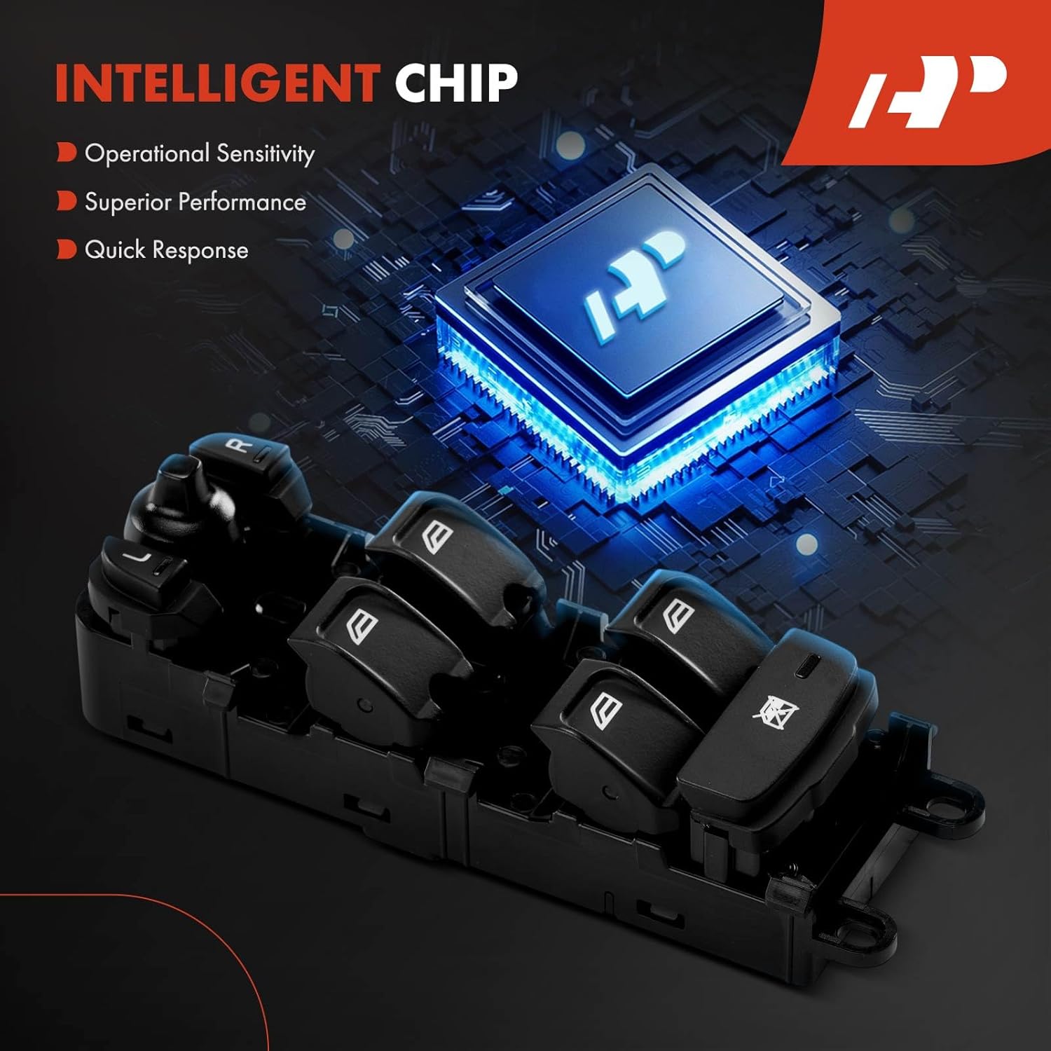 A-Premium Master Power Window Switch Compatible with Land Rover LR2 2009-2015, Front Left Driver Side