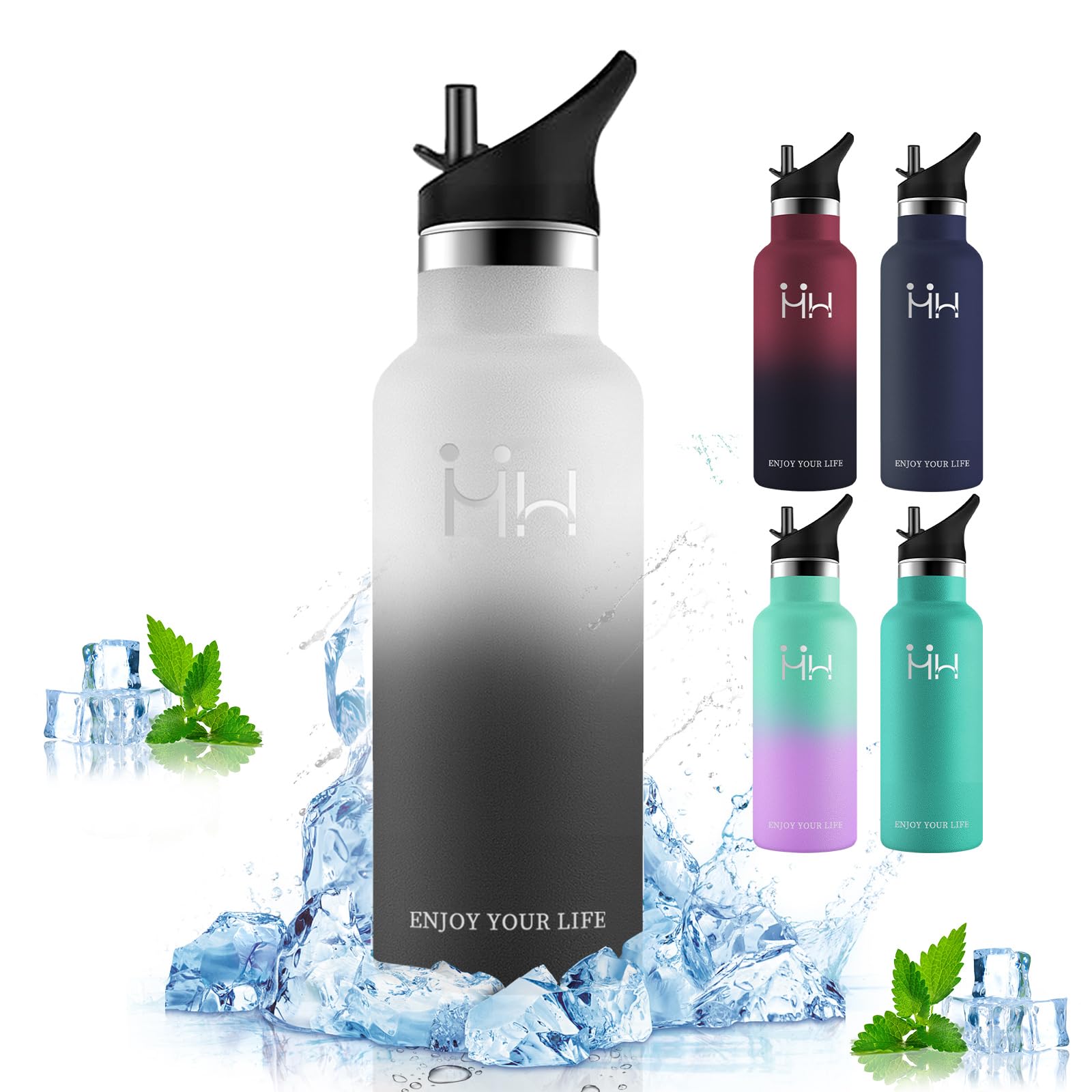 Amazon｜MIEMIE 水筒500ml 真空断熱 こぼれない 保温 保冷 魔法瓶 洗い