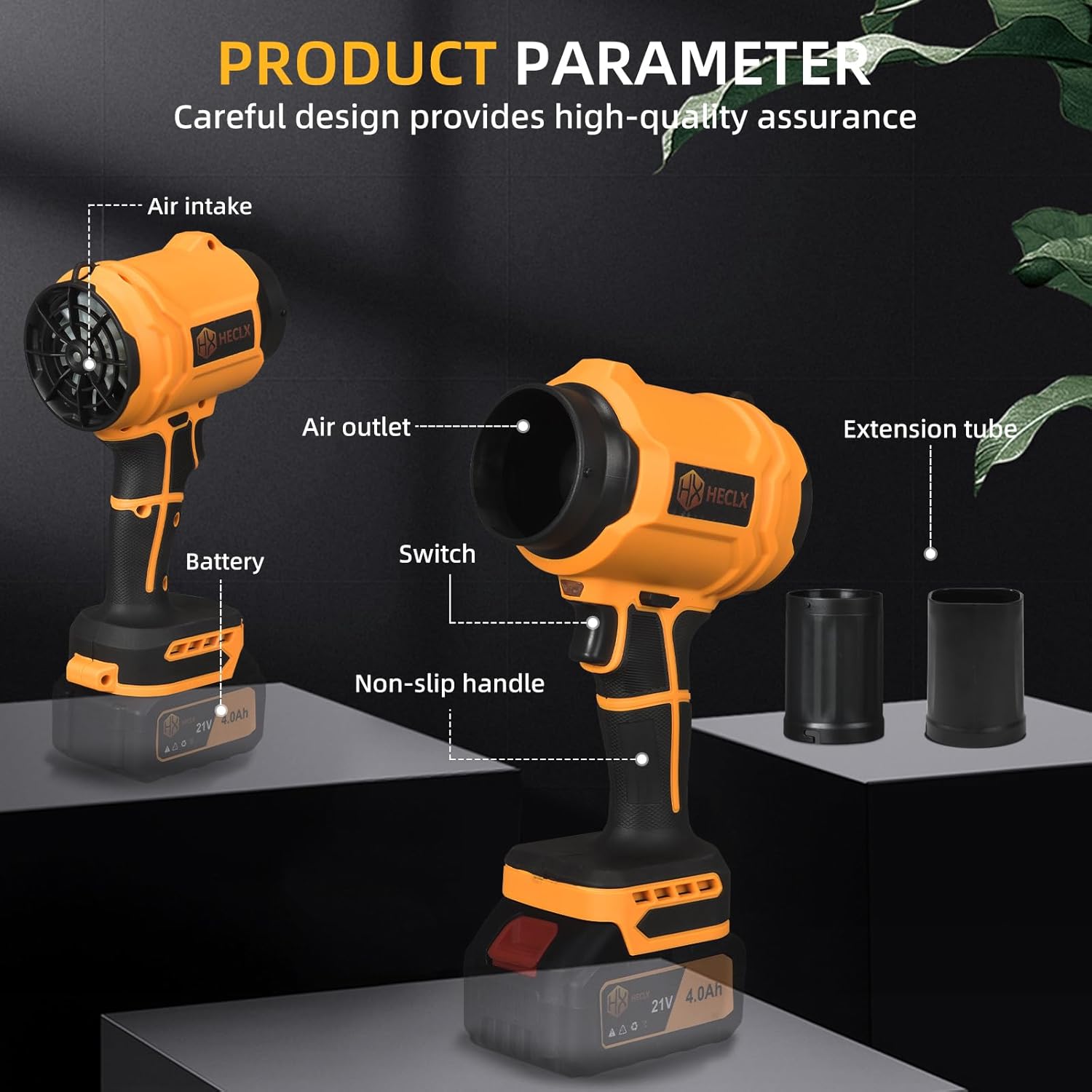 Leaf Blower Cordless mini Hand held Leaf Blower Cordless Small car Dryer air blowers Portable（Single Machine no Battery）