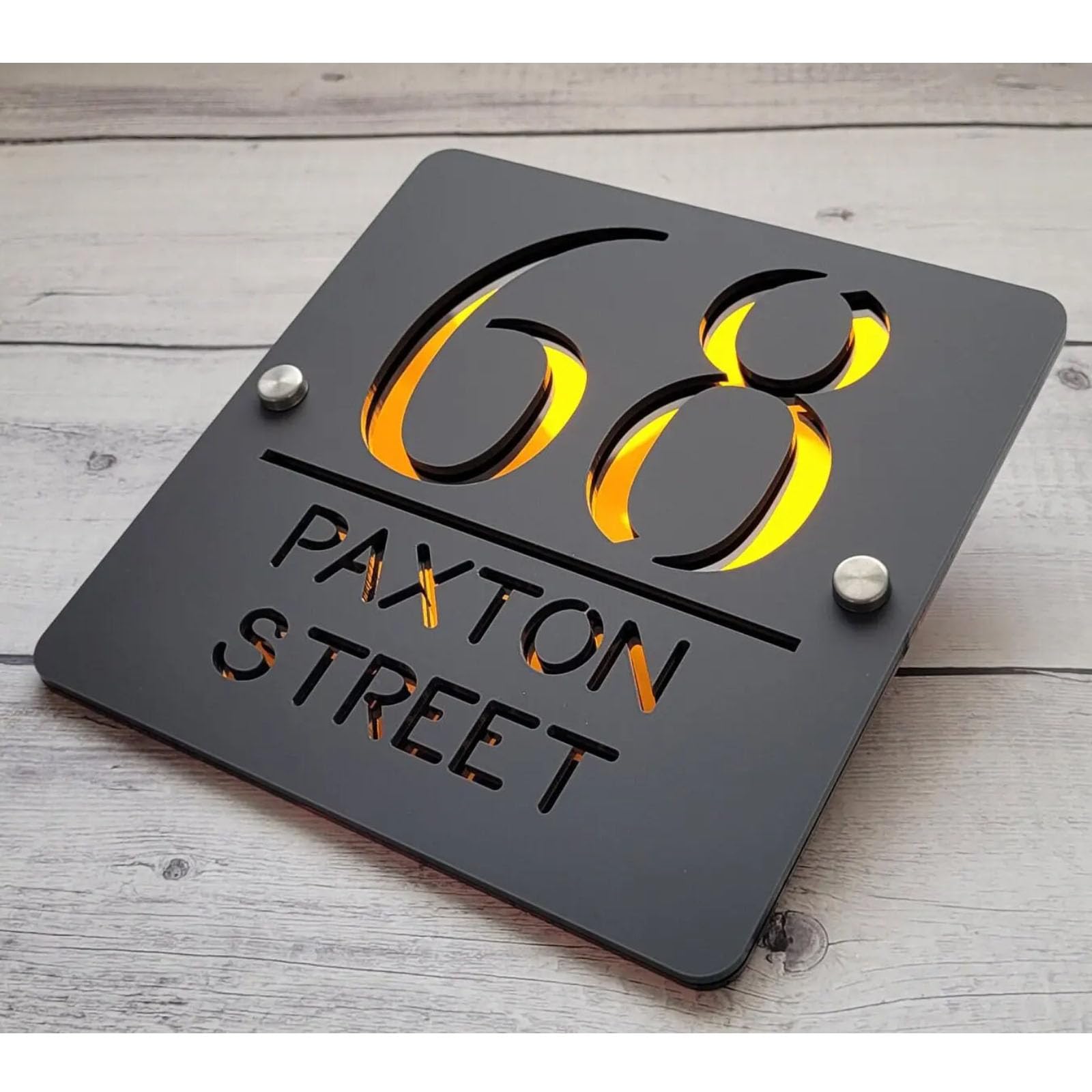 Letrero de número de casa personalizado, placas de dirección personalizadas con nombre de calle, números de casa para exteriores, placa flotante 3D moderna para puerta, placas para exteriores y arte