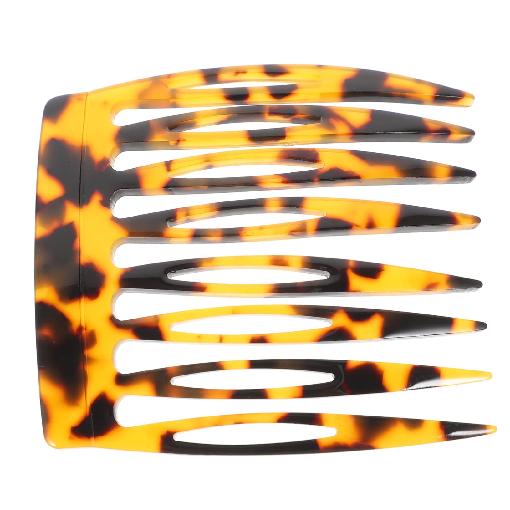 MUCKLILY French Side Comb for Women Vintage Acetate Hair Accessory Smooth Gentle All Hair Types for Quick Styling Lightweight and Portable Design Deep Tortoise Shell